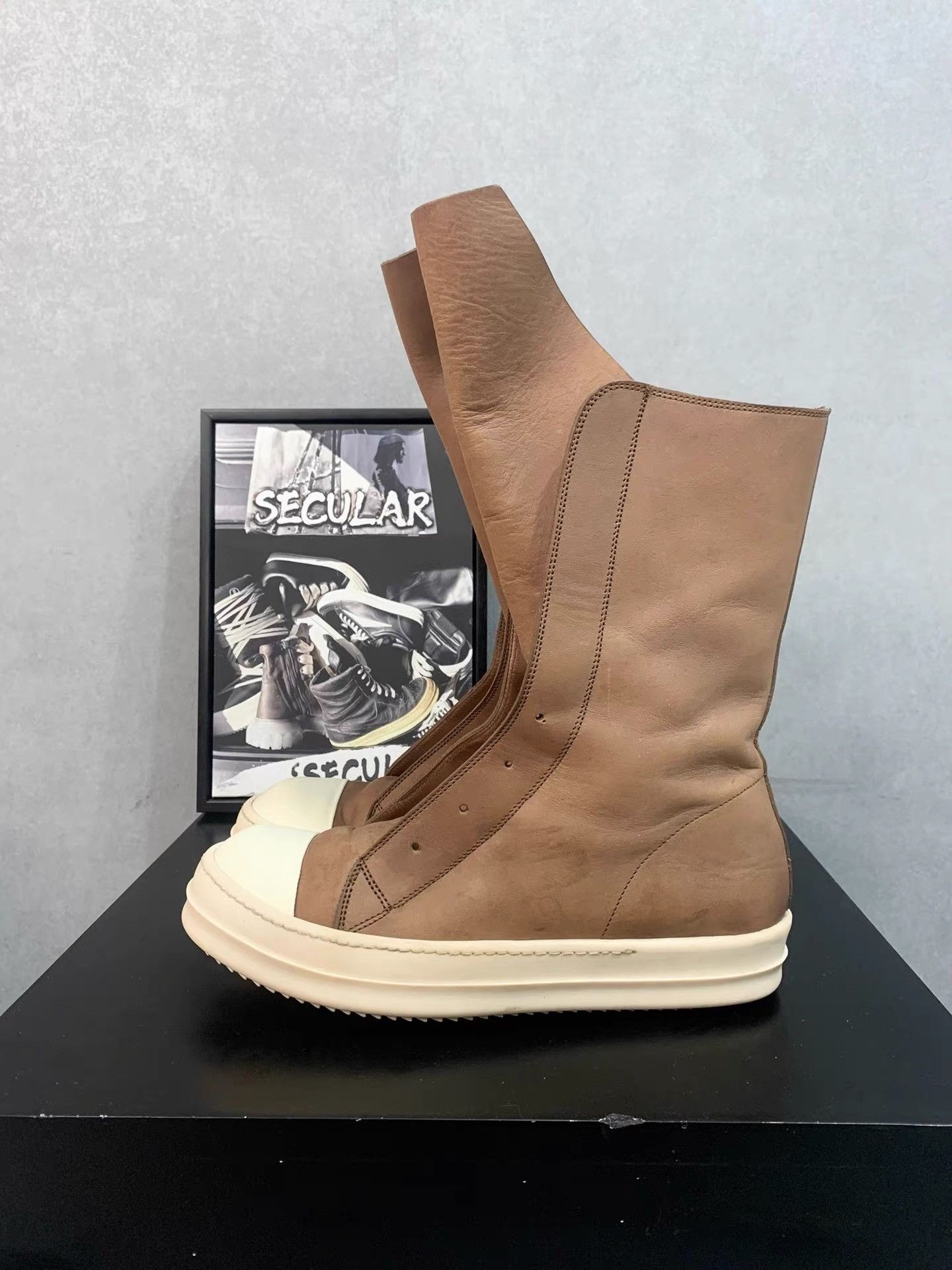 Rick Owens Rick Owens Mainline Leather Long Tongue Boots K34 Size US 6 / EU 39 - 4 Thumbnail