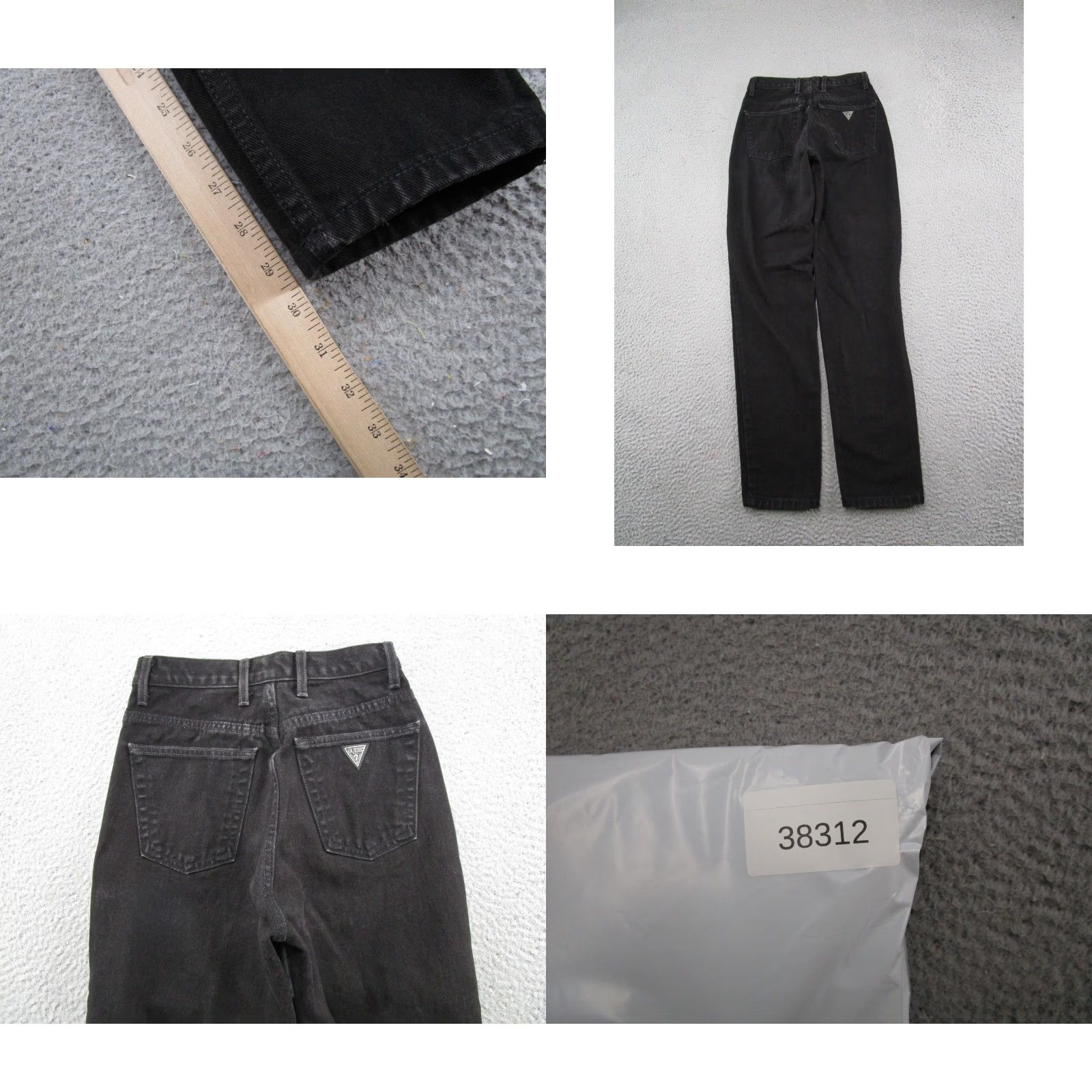 Guess VINTAGE GUESS Jeans 90s Tapered 28 Black Tag GUESS Georges Marciano 5-Pocket Denim Womens Size 28" / US 6 / IT 42 - 9 Thumbnail