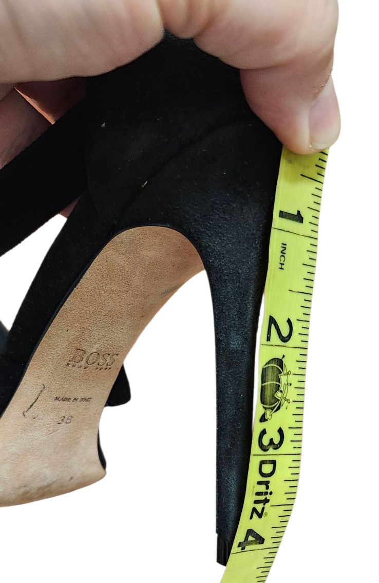 Hugo Boss BOSS Hugo Boos GRACE Black Suede Sandals Heels 38/7.5 Size US 7.5 / IT 37.5 - 12 Thumbnail