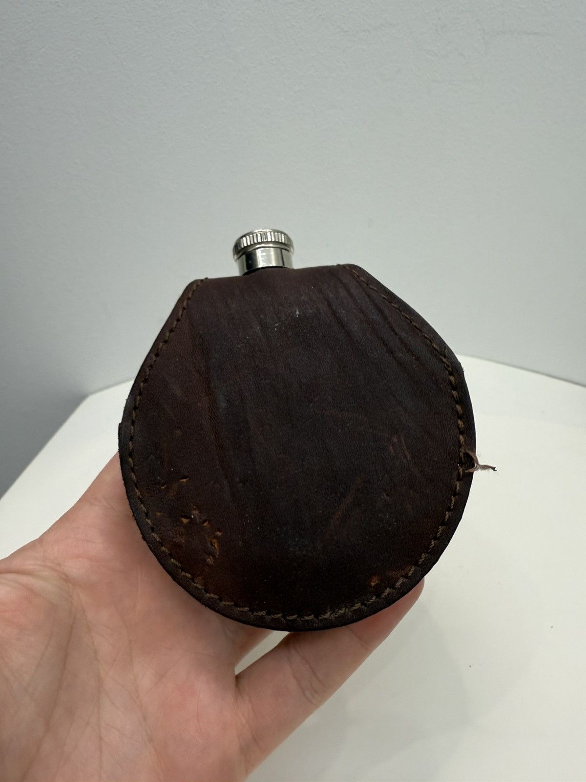 Barbour Barbour Hip Flask in Brown Leather Sleeve Size ONE SIZE - 2 Thumbnail