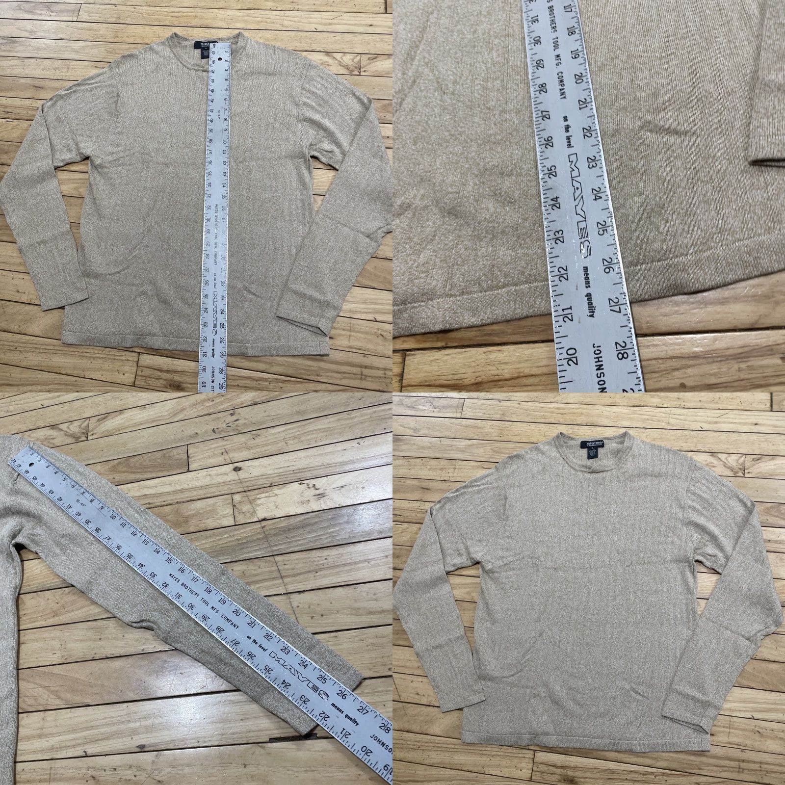 Vintage VINTAGE Slates 90s Silk Sweater Cowl Men L Brown Ribbed Long Sleeve Capsule Minimal Size US L / EU 52-54 / 3 - 8 Thumbnail