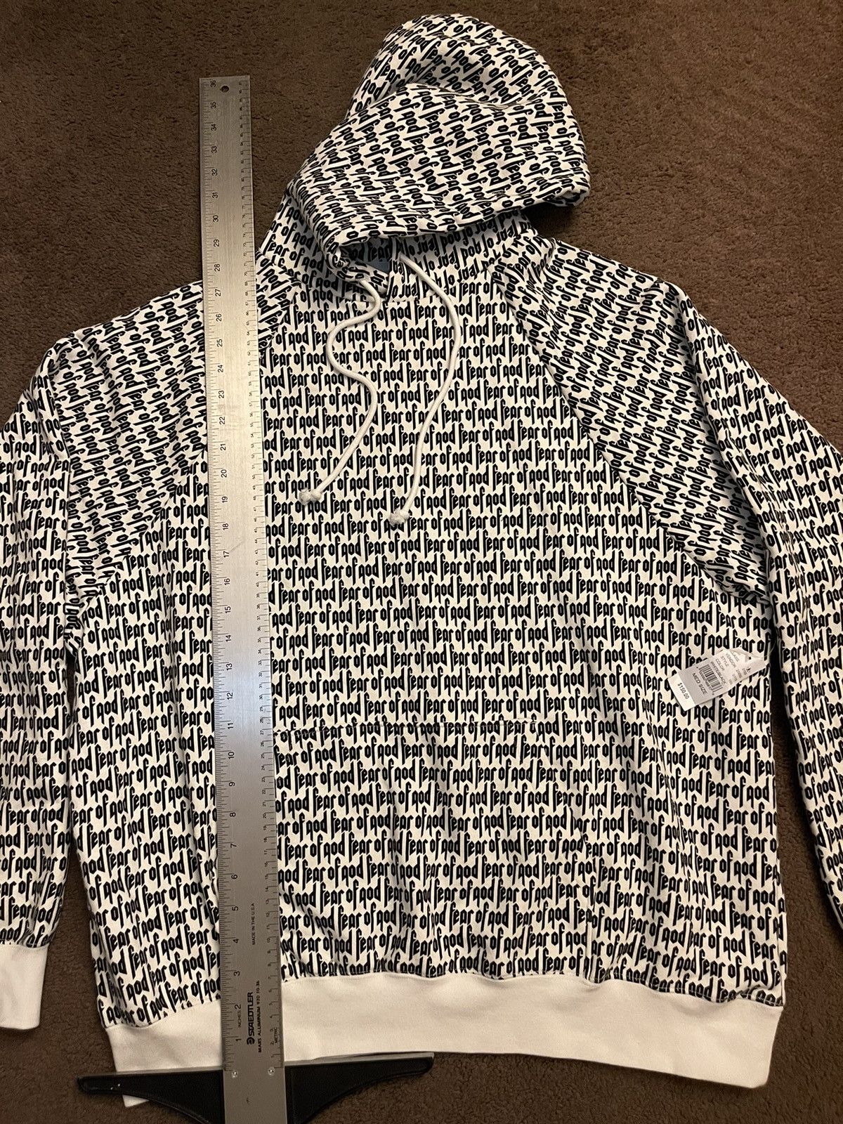 Fear of God Fear Of God FOG All Over Print Hoodie Sz M Size US M / EU 48-50 / 2 - 3 Thumbnail