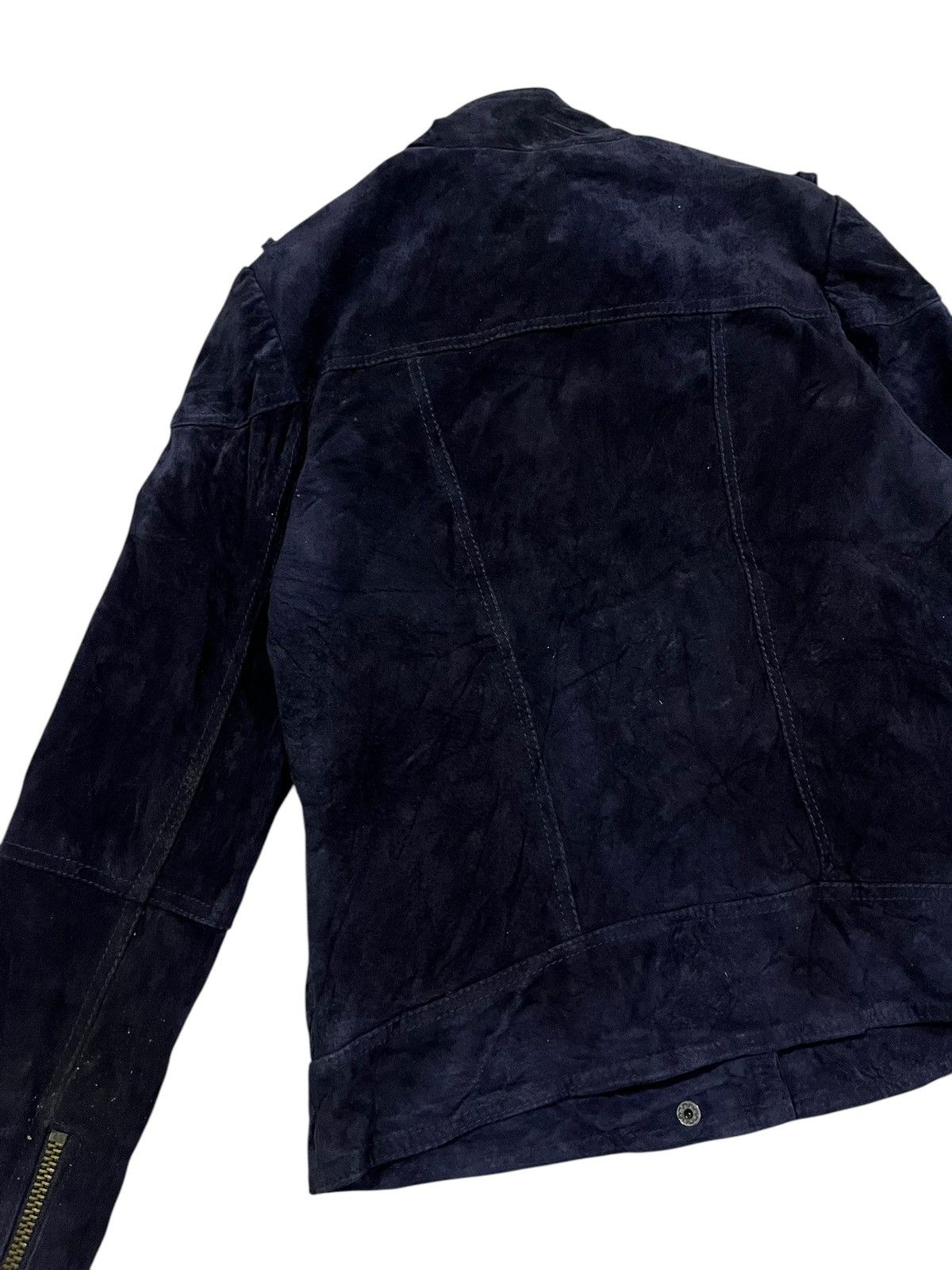 If Six Was Nine MANGO DOUBLE COLLAR IFSIXWASNINE SUEDE ZIPPER BIKER JACKET Size XS / US 0-2 / IT 36-38 - 12 Thumbnail