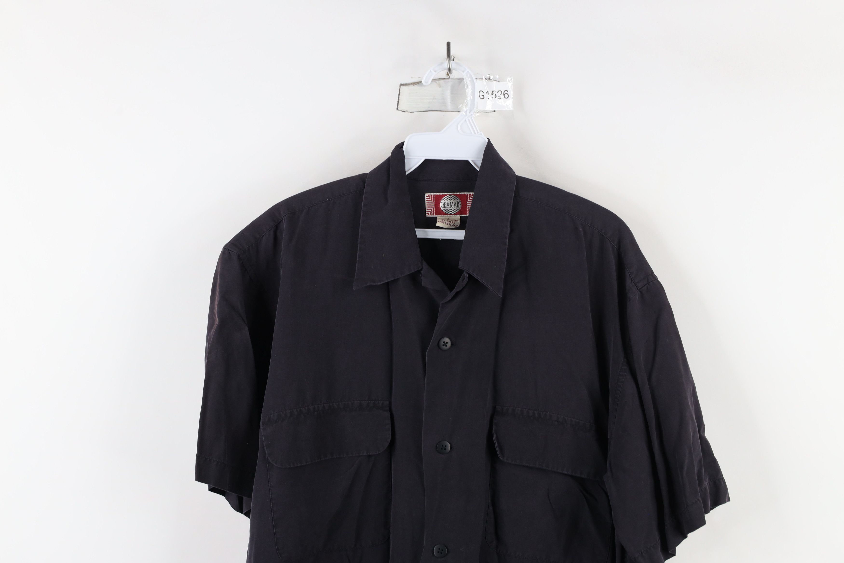 Vintage Vintage 90s Streetwear Looped Board Button Shirt Black Size US S / EU 44-46 / 1 - 2 Thumbnail