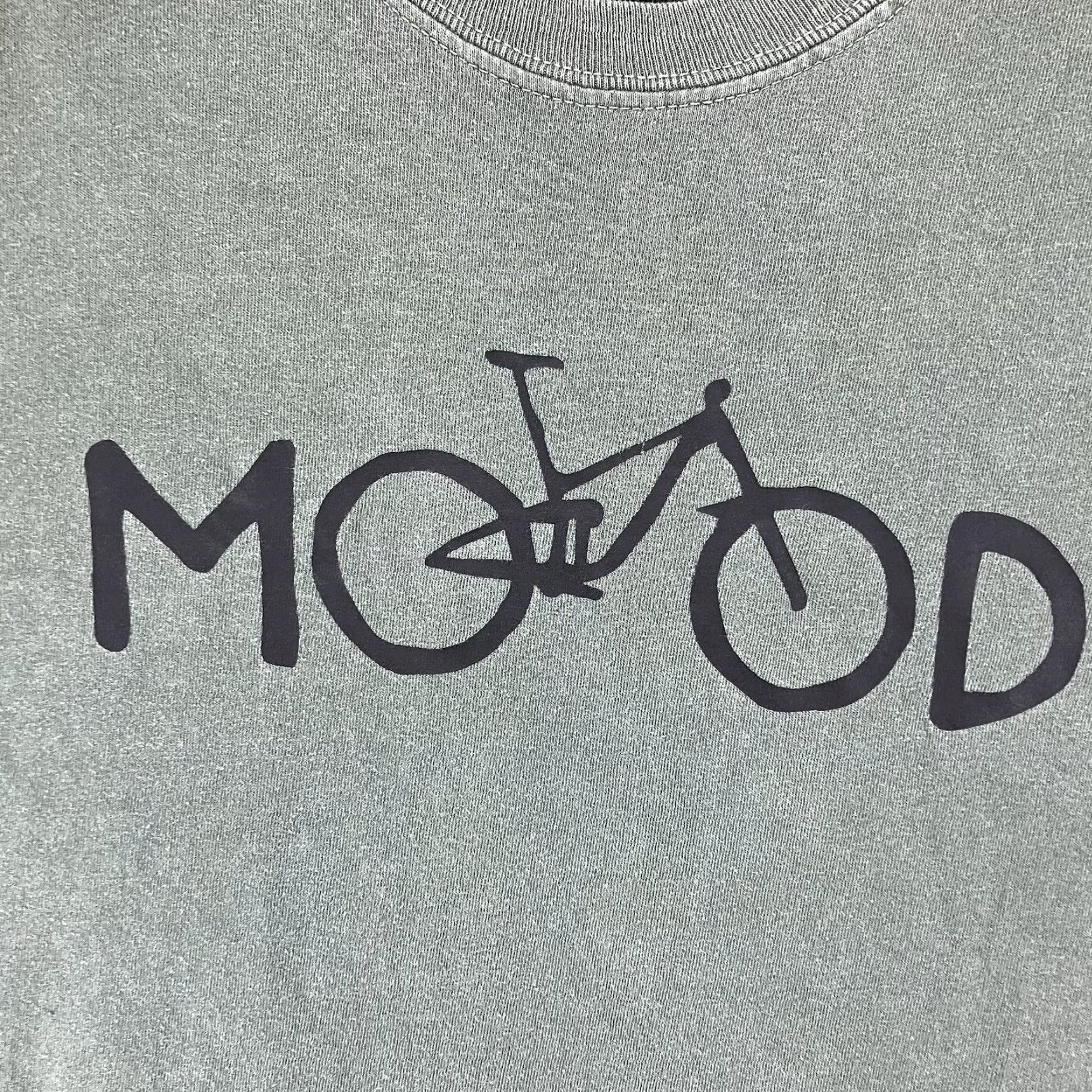 Vintage Bicycle T Shirt Sage Green Mens Large Mood Graphic Cotton Squareone Creations Size US L / EU 52-54 / 3 - 3 Thumbnail