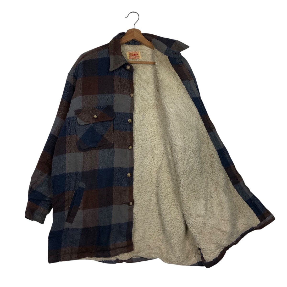 Japanese Brand 📌Vintage Wool Blanket Jacket Tartan Design Virgin Voyage Size US L / EU 52-54 / 3 - 12 Thumbnail