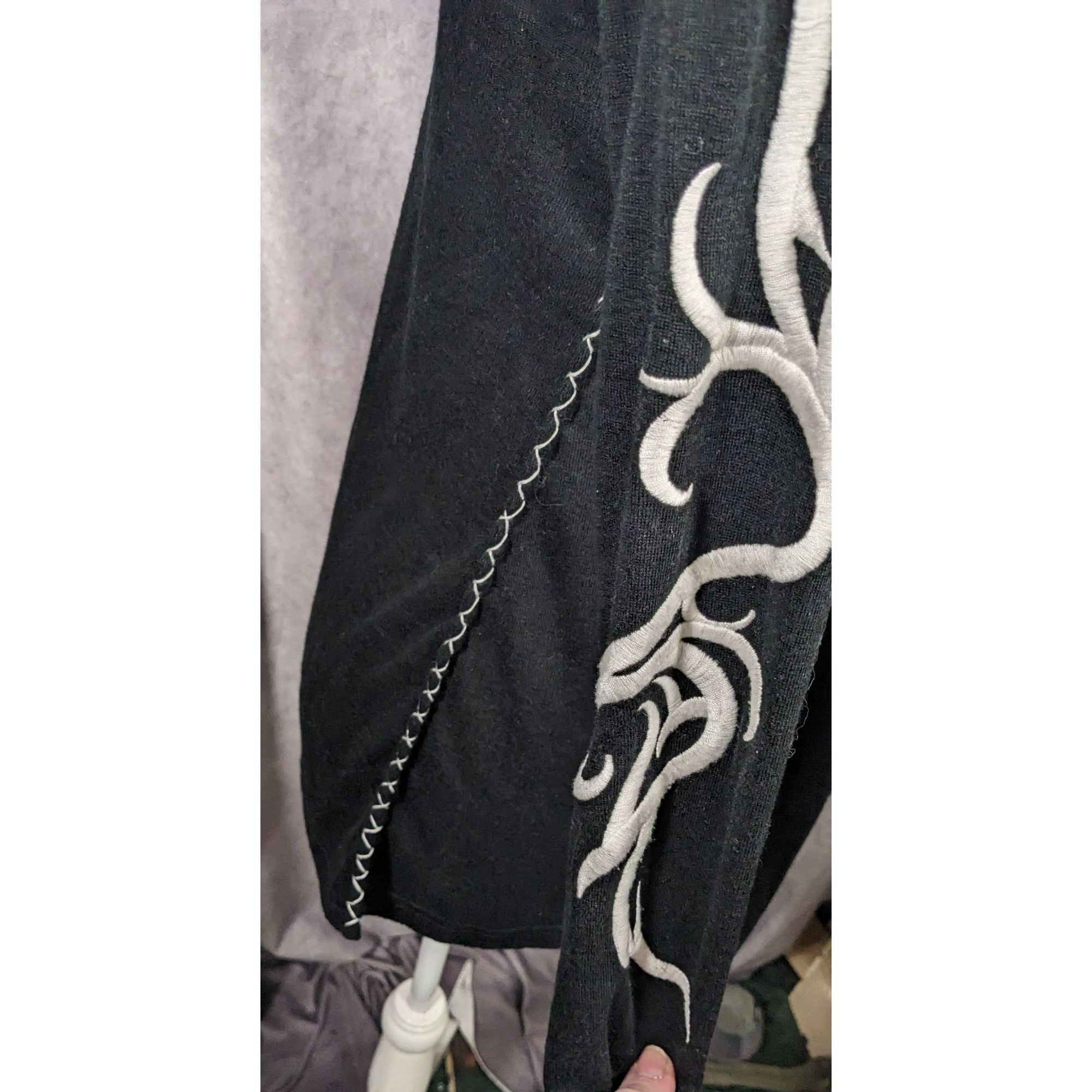 Other Angeni Contrast Stich Tribal Embroidered Gothic Cardigan Siz Size M / US 6-8 / IT 42-44 - 13 Thumbnail