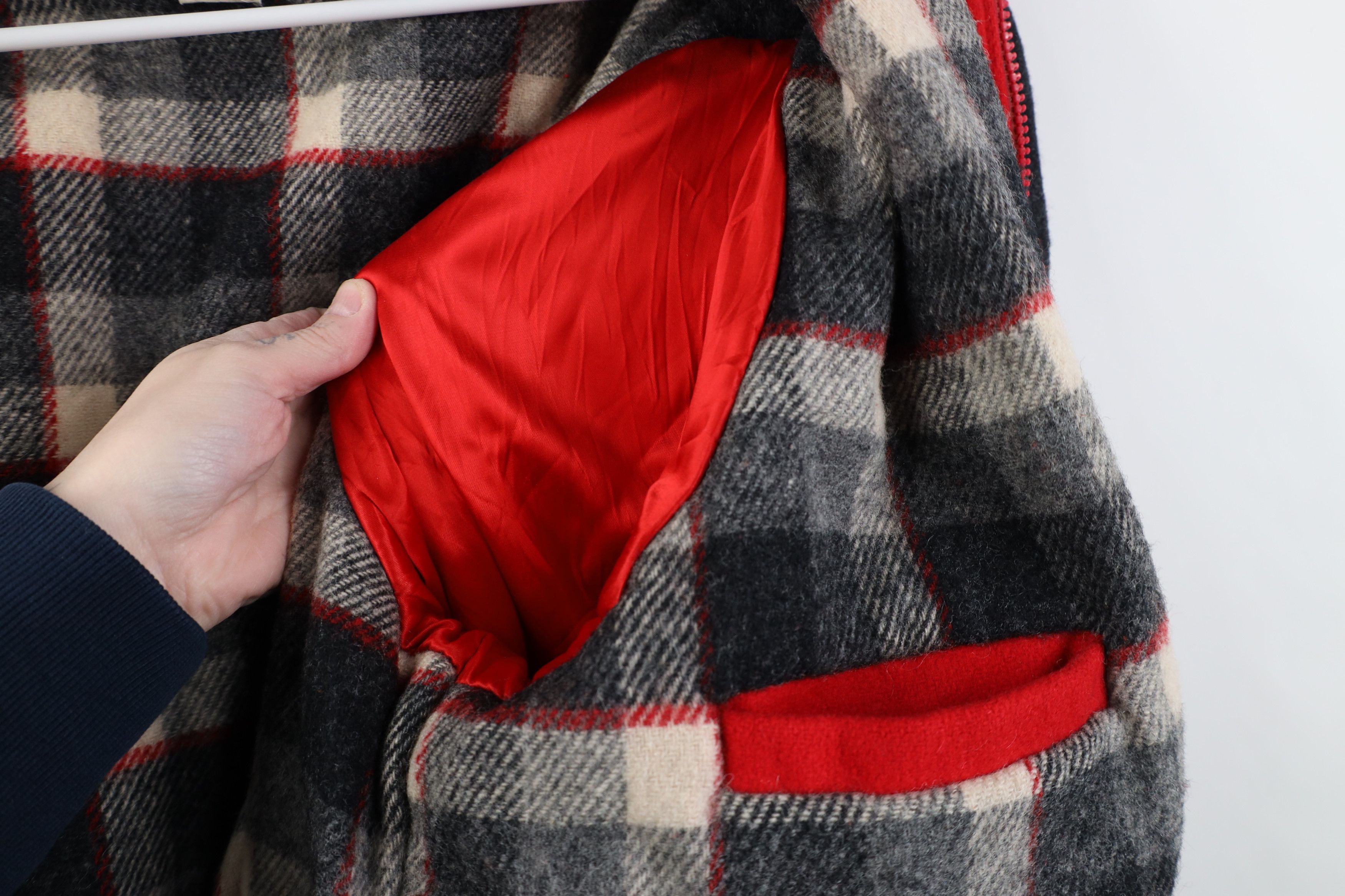 Woolrich Woolen Mills Vintage 90s Woolrich Wool Full Zip Bomber Jacket Red USA Size US XL / EU 56 / 4 - 13 Thumbnail