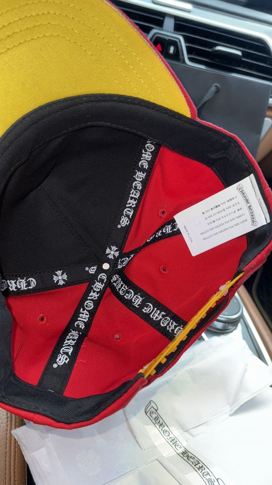 Chrome Hearts Chrome Hearts C H Baseball Hat - Red / Yellow Brand Size ONE SIZE - 12 Thumbnail