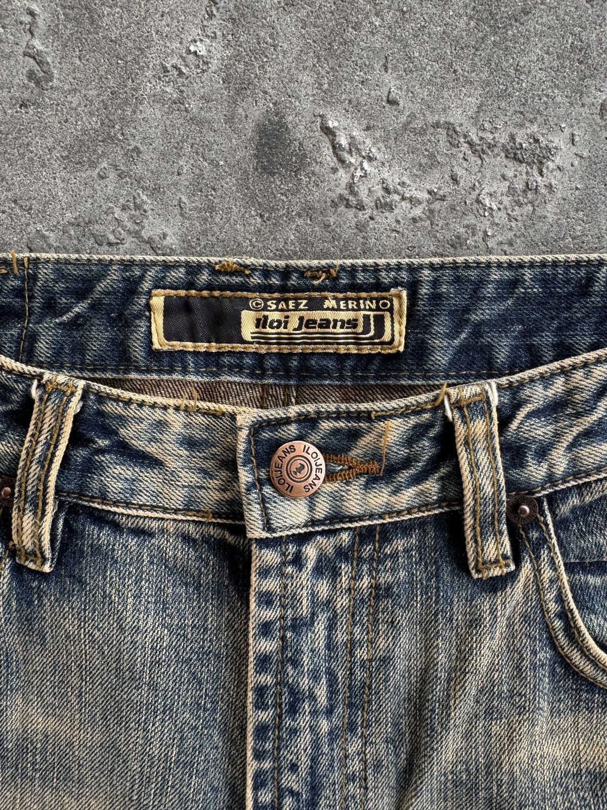 Japanese Brand Iloi Jeans Distressed Mudwash Splatter Denim Pants Size US 31 - 5 Thumbnail