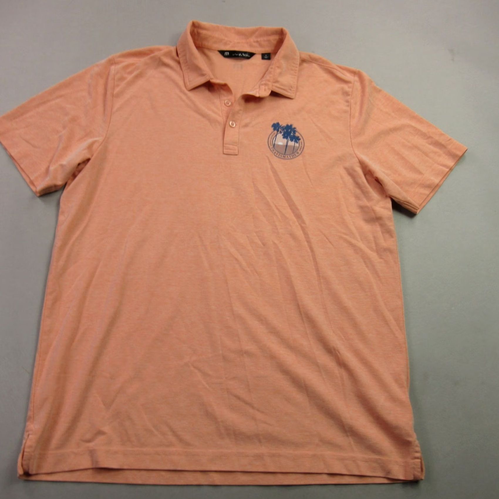TravisMathew Travis Mathew Polo Mens XL Polo Golf Shirt Short Sleeve Lightweight Orange Outdoors Size US XL / EU 56 / 4 - 2 Thumbnail