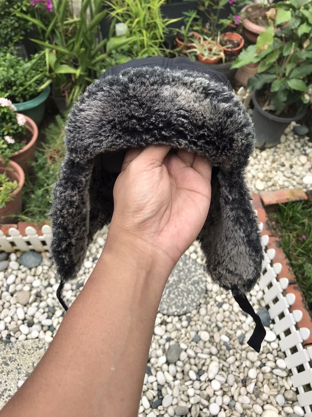 Japanese Brand × Vintage AUTHENTIC FUR TRIM WINTER TRAPPER HAT WITH EAR WARMER FLAPS Size ONE SIZE - 2 Thumbnail