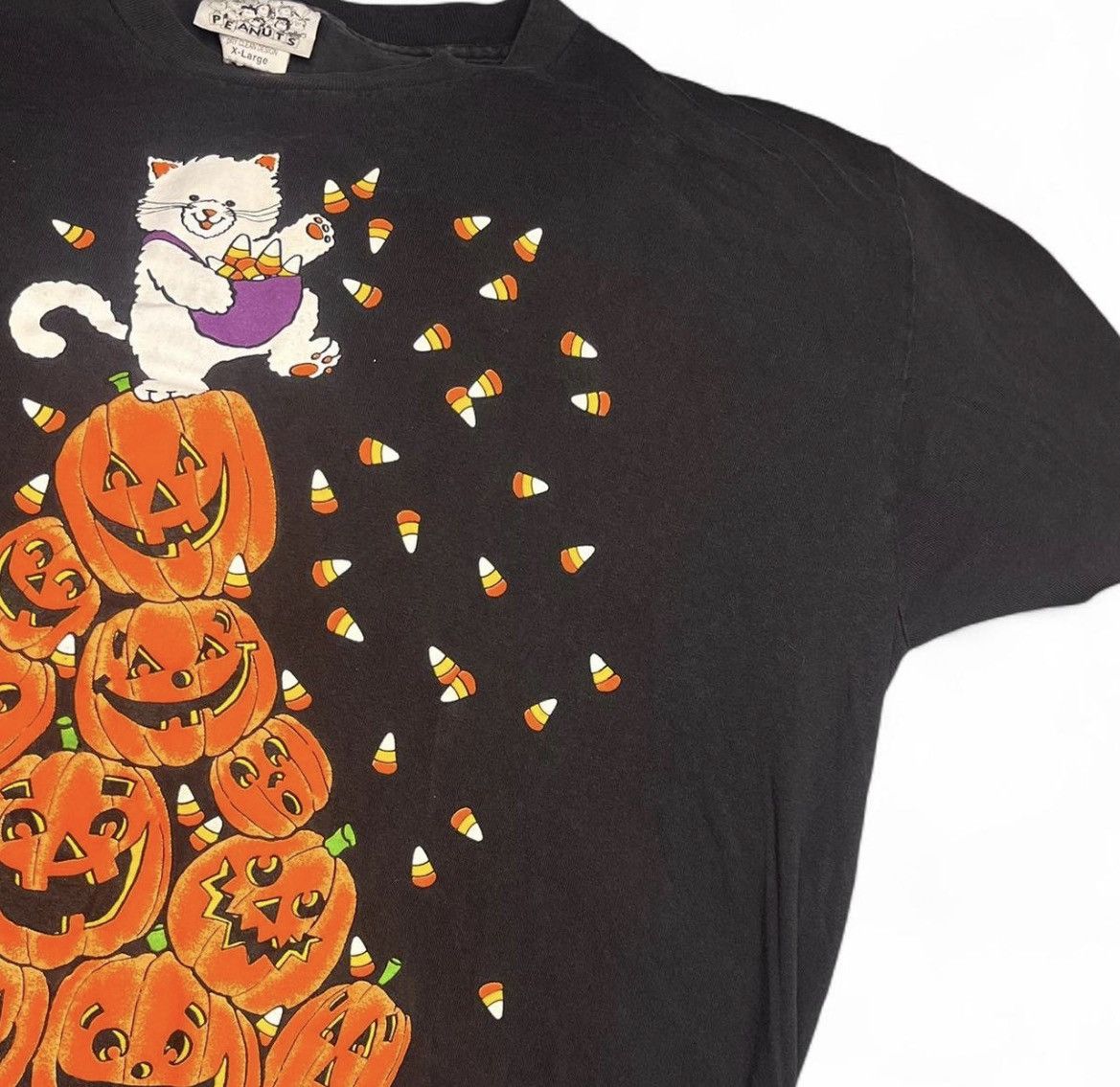 Peanuts RARE Vintage 90s Halloween Peanuts Single Stitch T-Shirt Tee Size US XL / EU 56 / 4 - 2 Thumbnail