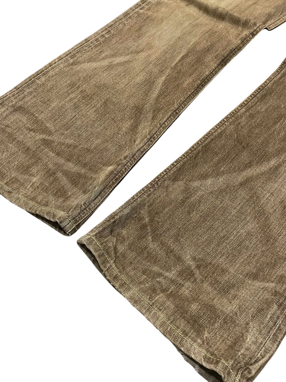 Edwin × Japanese Brand × Vintage Edwin 503 Flare Faded Brown Whiskers Jeans Size US 32 / EU 48 - 6 Thumbnail