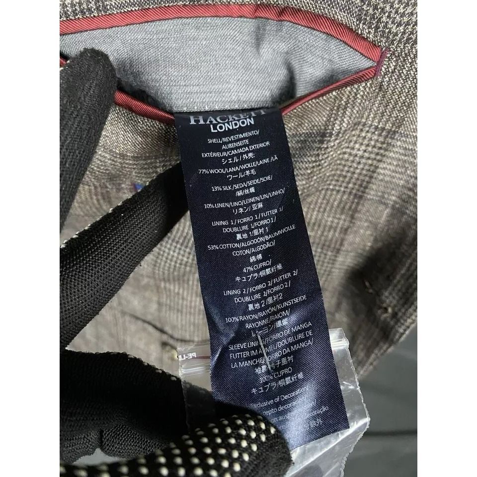 Hackett MINT! Hackett Men's Brown Wool Silk Linen Blazer Sportcoat J Size 52R - 12 Thumbnail