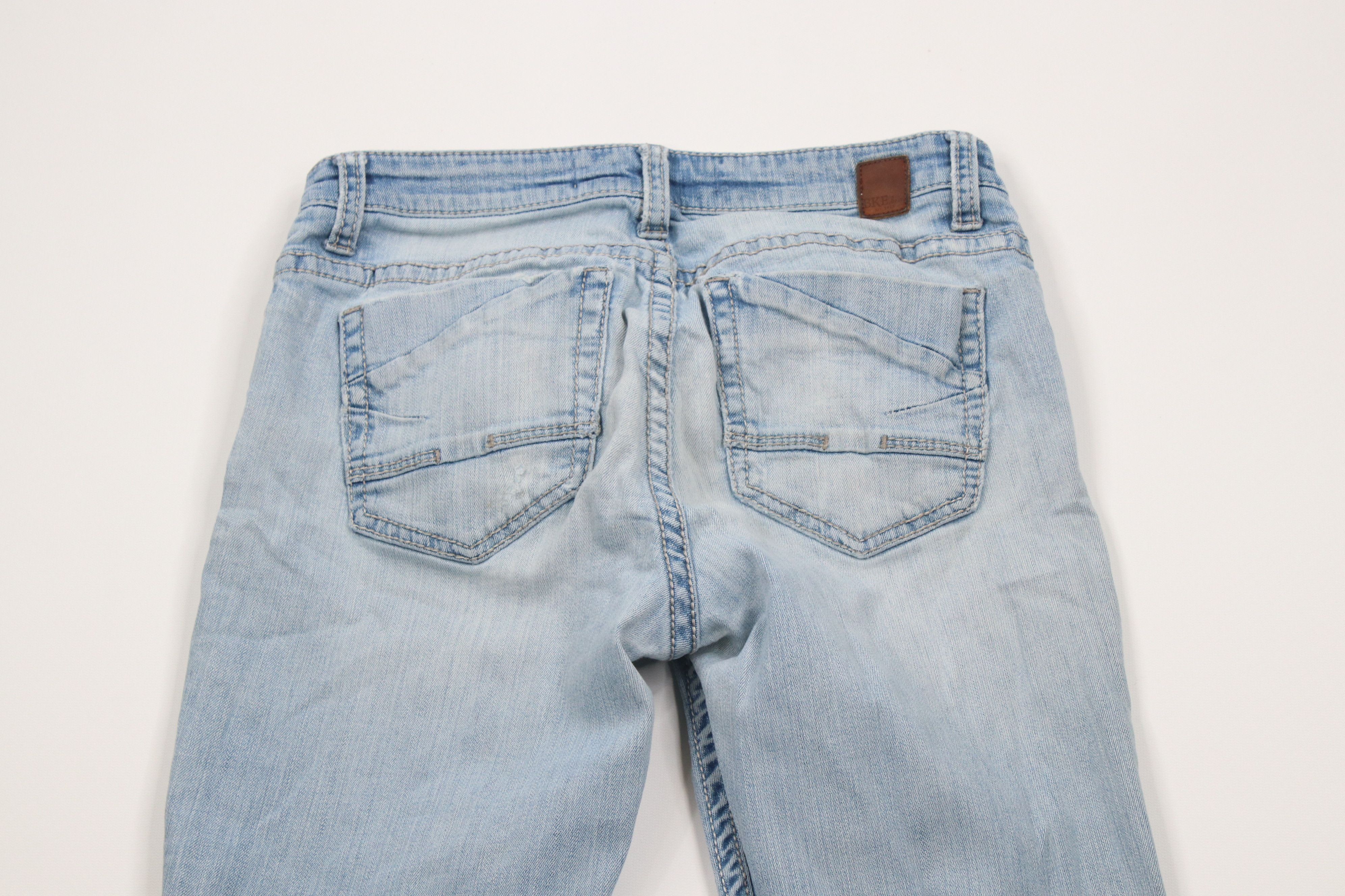 Vintage Buckle BKE Distressed Payton Mid Rise Bootcut Denim Jeans Size 27" / US 4 / IT 40 - 13 Thumbnail