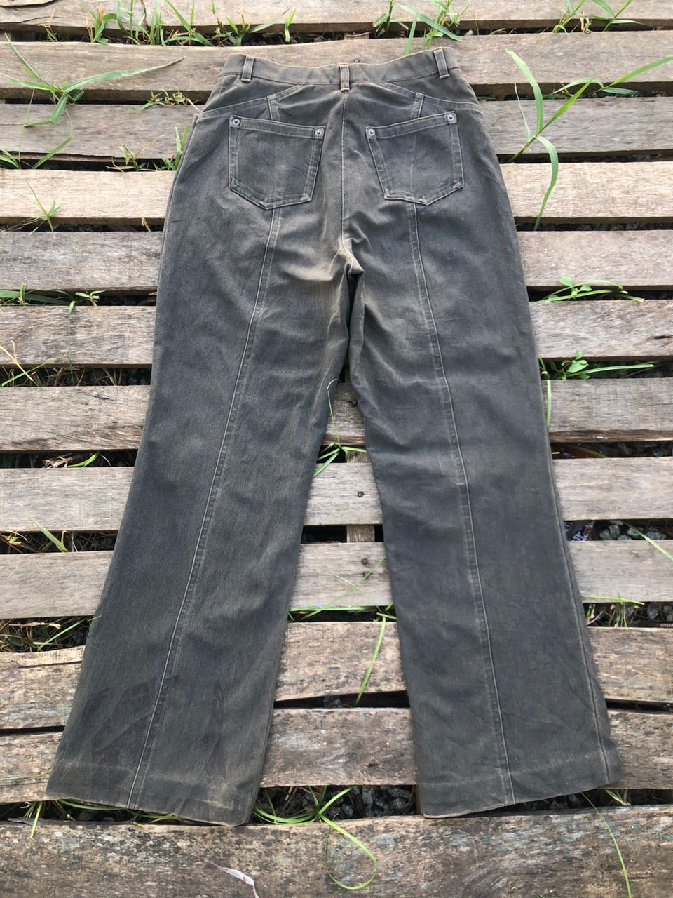 Longchamp Longchamp Grey Corduroy Trousers Pants Size 26" / US 2 / IT 38 - 2 Thumbnail