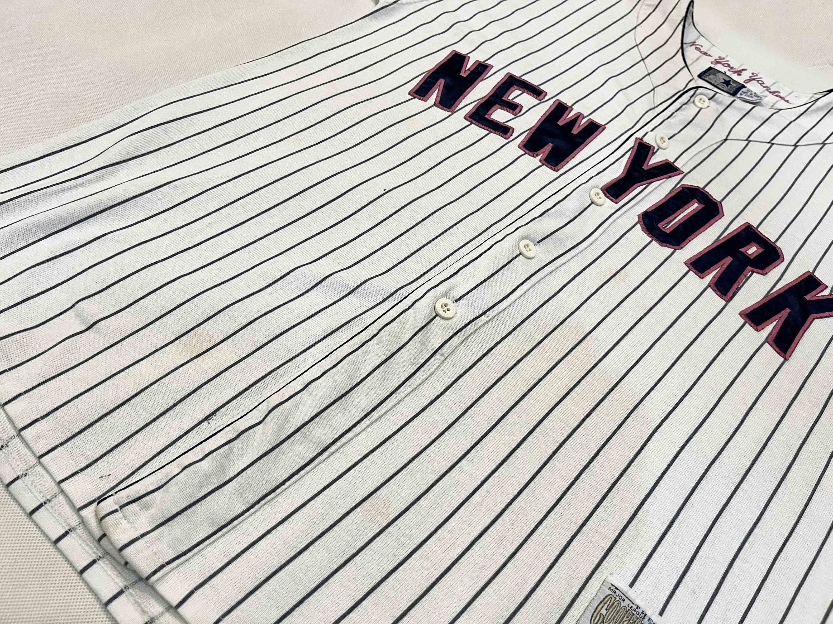 New York Yankees × Starter × Vintage Vintage Starter MLB New York Yankees Pinstripe Jersey Size US L / EU 52-54 / 3 - 7 Thumbnail
