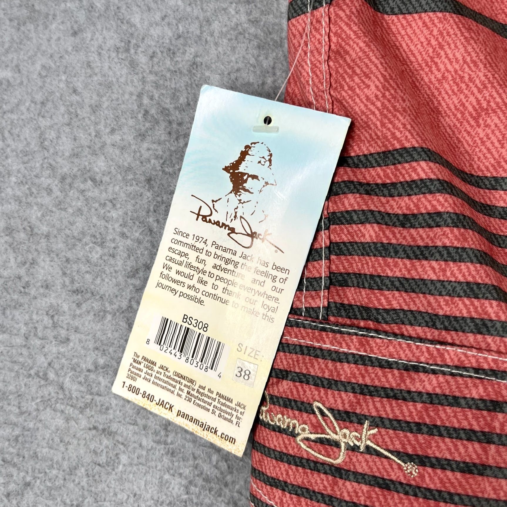 Panama Jack Panama Jack Board Shorts Mens 38 Pink Beige Tropical Print NWT Beach Surfing Size US 38 / EU 54 - 6 Thumbnail