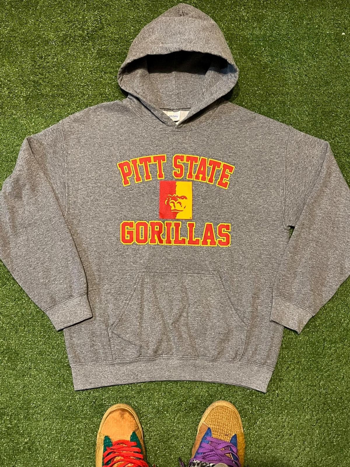Gildan Pitt State Gorillas Gray Hoodie Sweatshirt Size US L / EU 52-54 / 3 - 1 Thumbnail