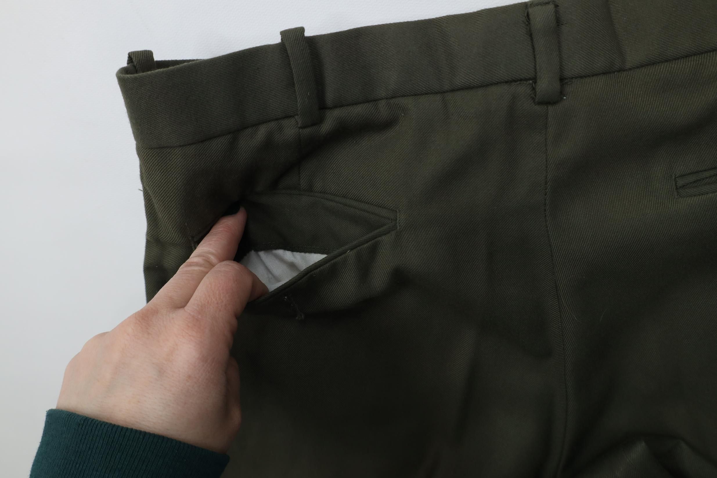 Vintage Vintage 90s Streetwear Gabardine Blend Knit Chino Pants Size US 31 - 14 Thumbnail