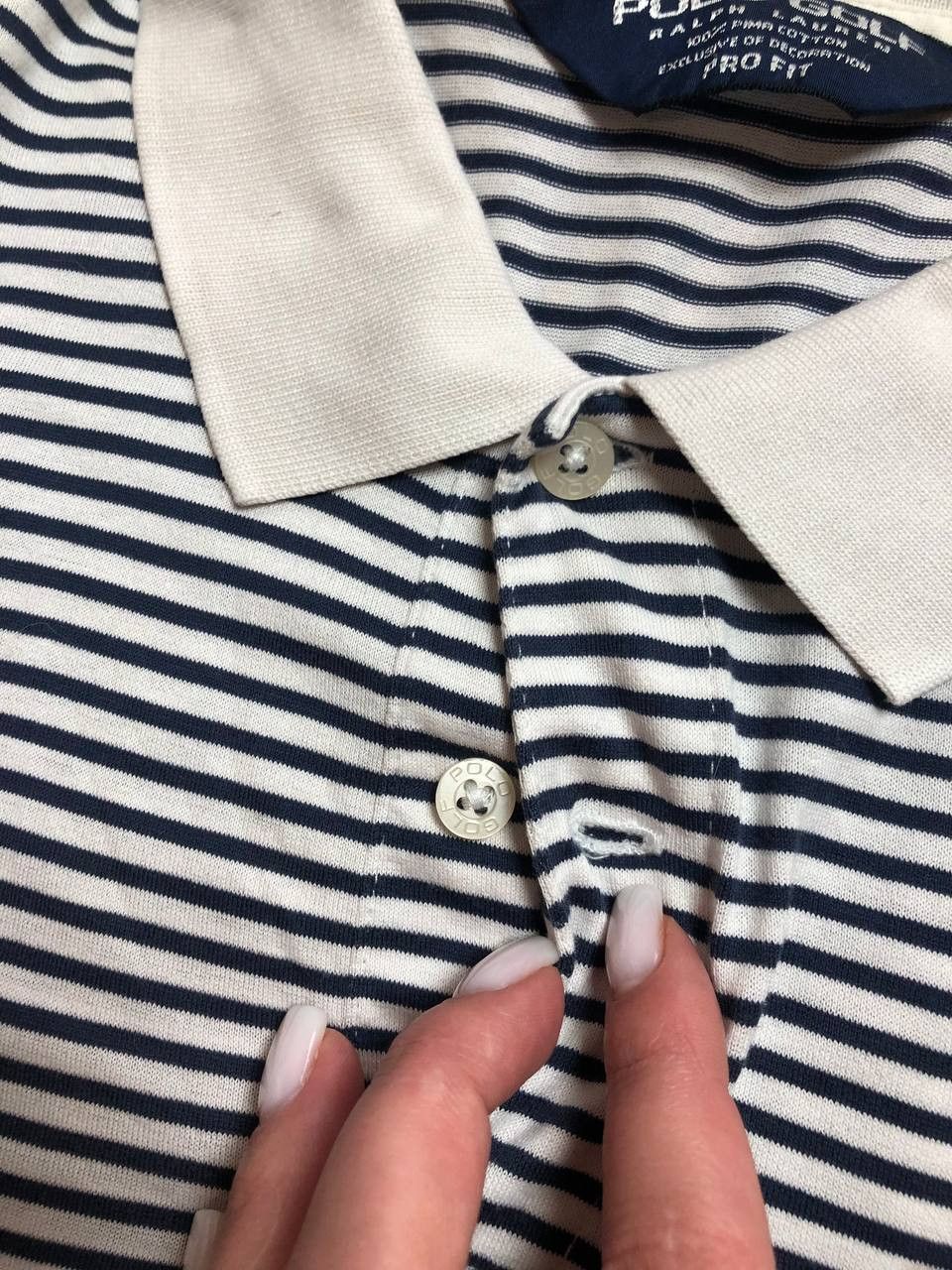 Polo Ralph Lauren T-Shirt Polo Gold Ralph Lauren striped polos Y2K Vintage Size US L / EU 52-54 / 3 - 11 Thumbnail