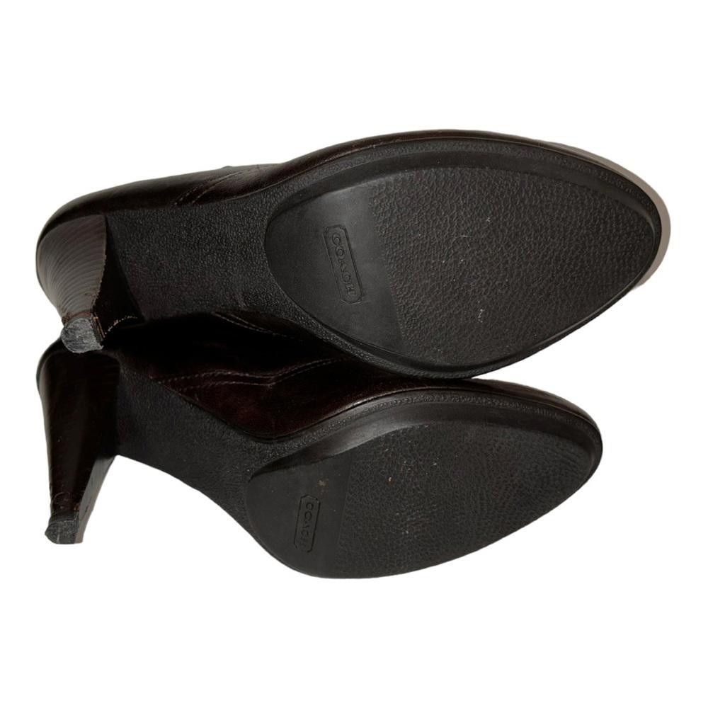 Coach Coach l Aliza Brown Leather Heeled Bootie Size 7 Size US 7 / IT 37 - 10 Thumbnail