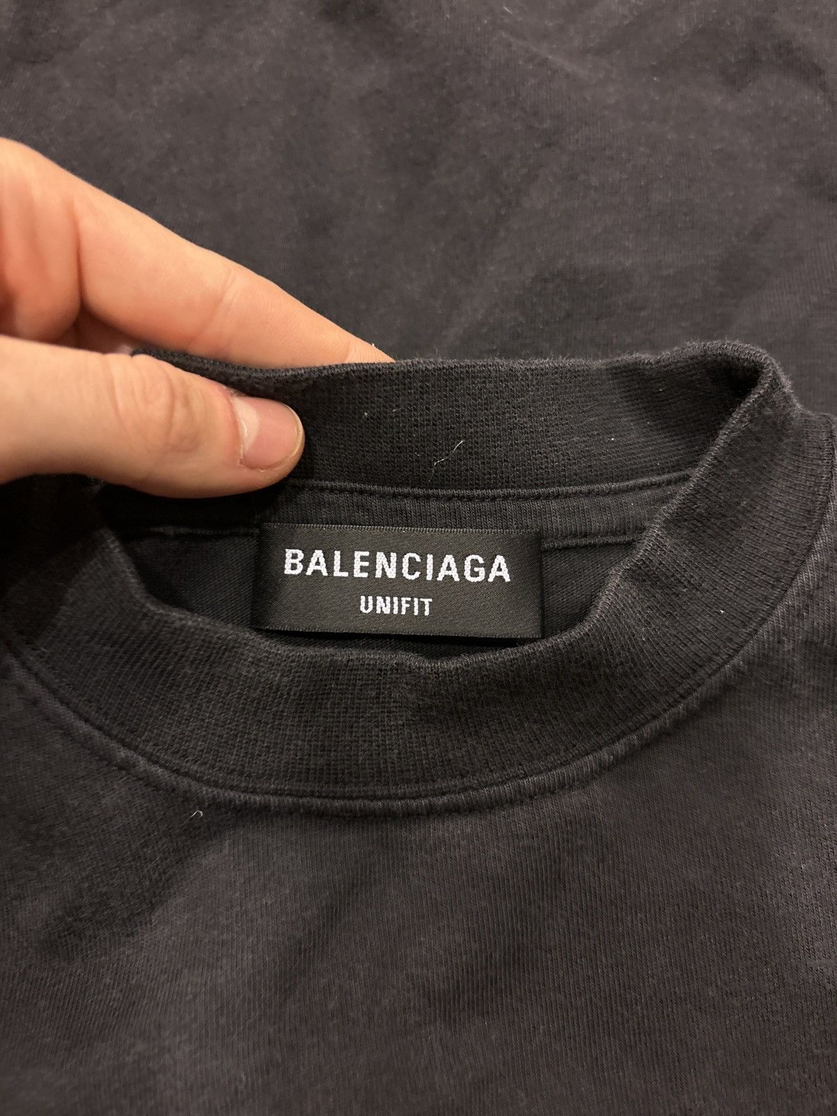 Balenciaga Balenciaga Washed Black Strike 1917 Tee Size US XL / EU 56 / 4 - 7 Thumbnail