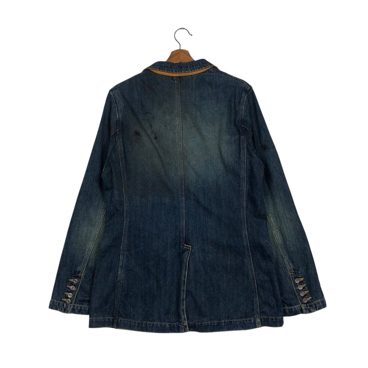 Japanese Brand 📌Vintage Denim Worker Jacket PTTP Japan Issey Miyake Size L / US 10 / IT 46 - 9 Thumbnail