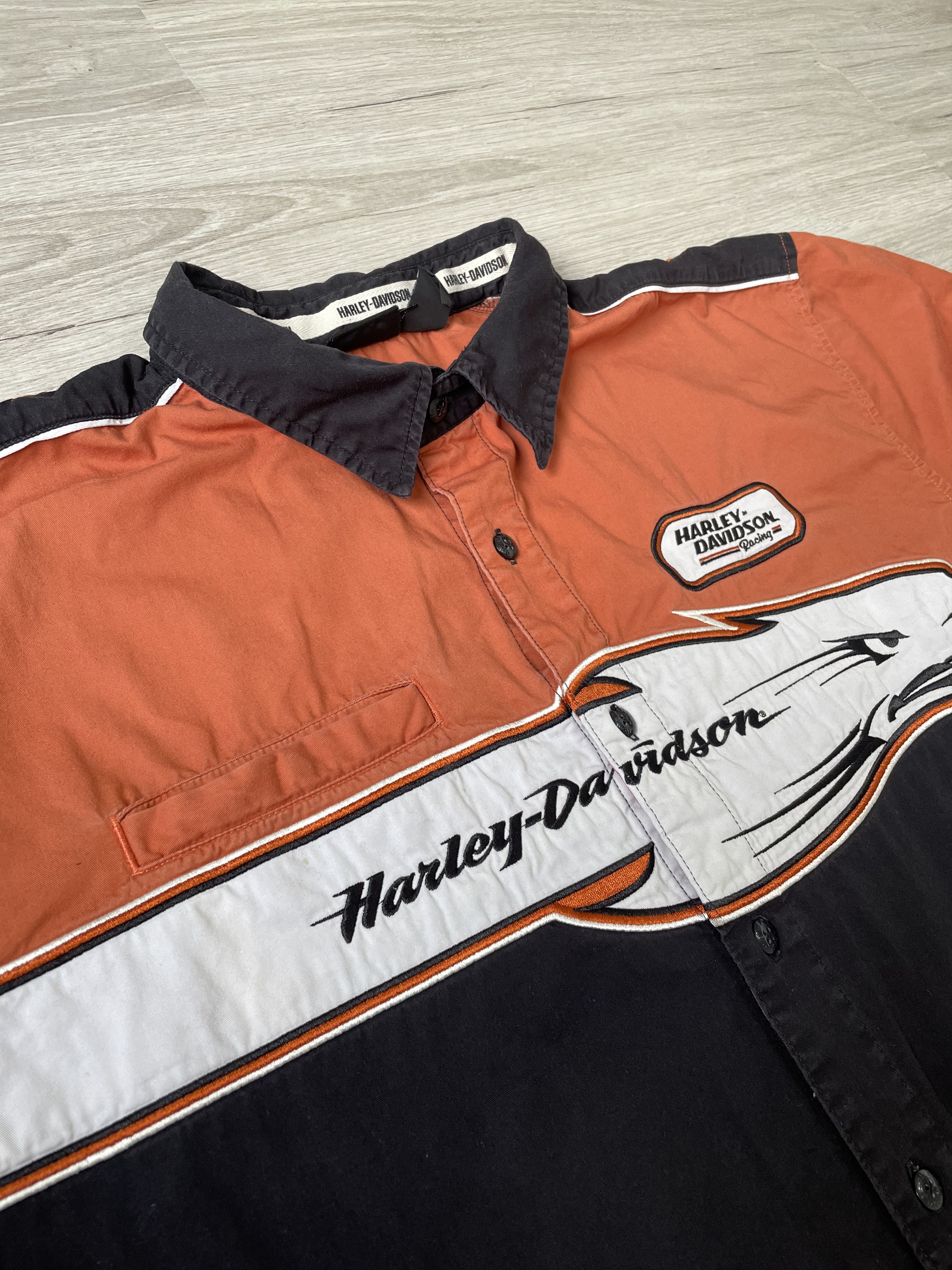 Harley Davidson × Japanese Brand × Vintage Vintage Men's Polo Harley Davidson up Shirt Size US XXL / EU 58 / 5 - 8 Thumbnail