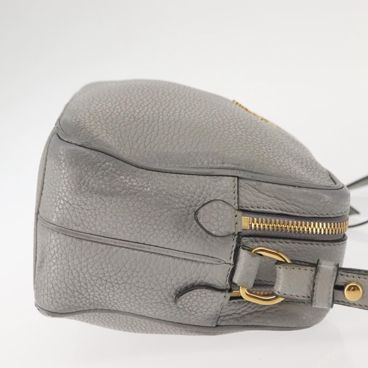 Prada PRADA Shoulder Bag Leather Gray Gold Size ONE SIZE - 4 Thumbnail