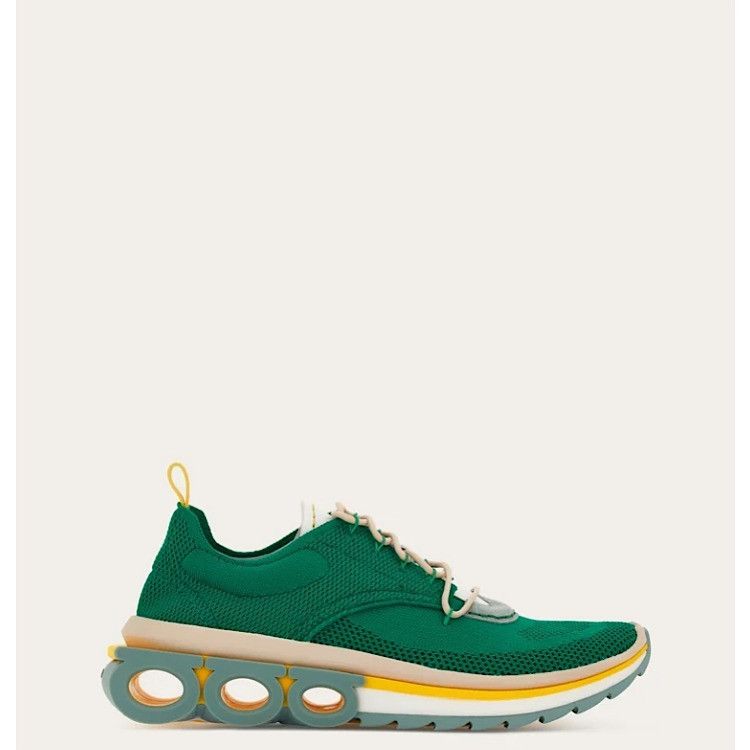 Salvatore Ferragamo o1s1rm0924 Nima Low-Top Sneakers in Green Size US 10 / EU 43 - 4 Thumbnail