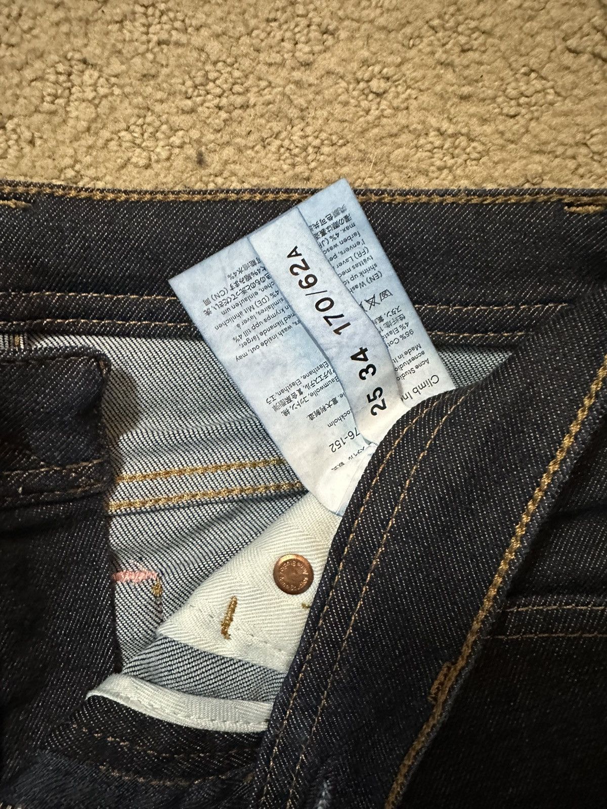Acne Studios Acne Studios Bla Konst Stockholm Skinny Jeans Size 25" / US 0 / IT 36 - 2 Thumbnail