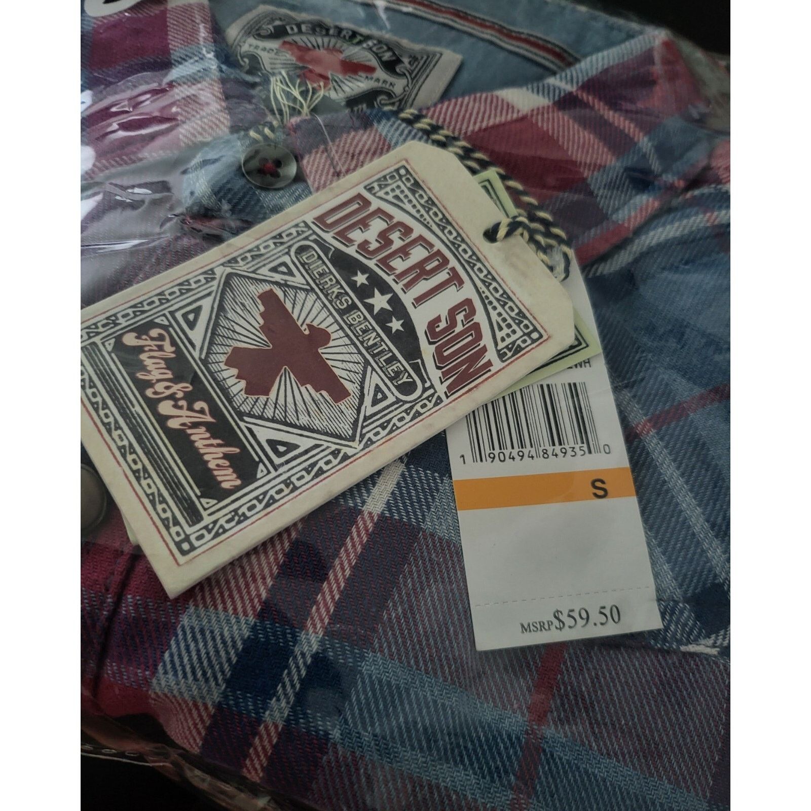 Flag & Anthem NWT DESERT SON Dierks Bentley Flag Anthem Western Pearl Snap Size US S / EU 44-46 / 1 - 2 Thumbnail