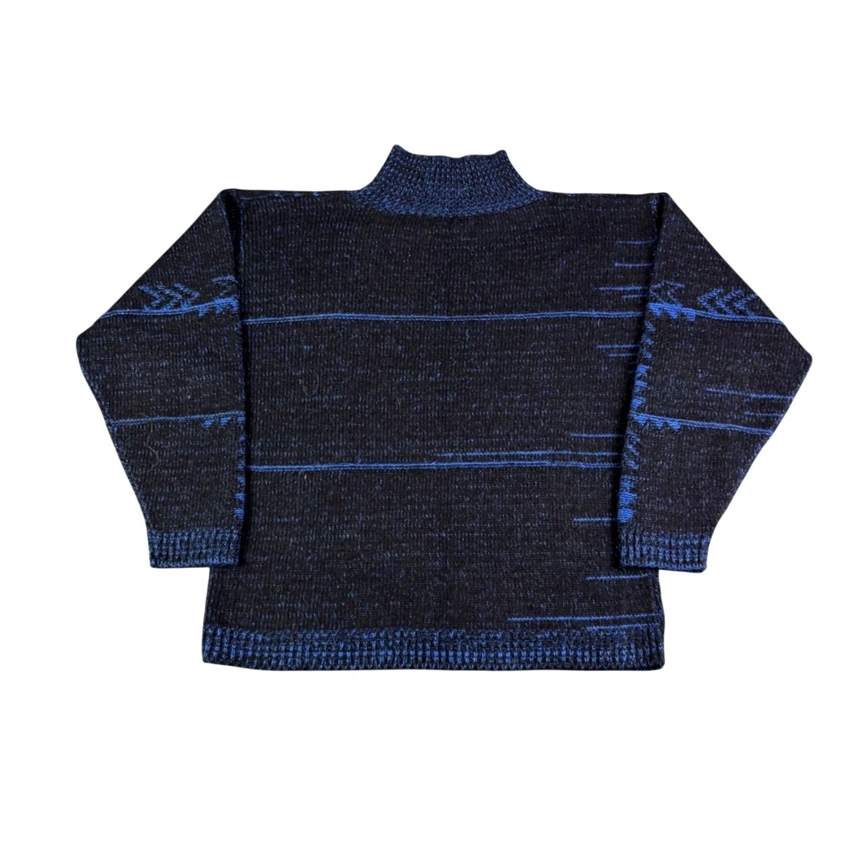 Vintage VINTAGE Unbranded Black Geometric Print Mock Neck Sweater Knit Wool 90s UCS Mens S Mug? Size US S / EU 44-46 / 1 - 2 Thumbnail
