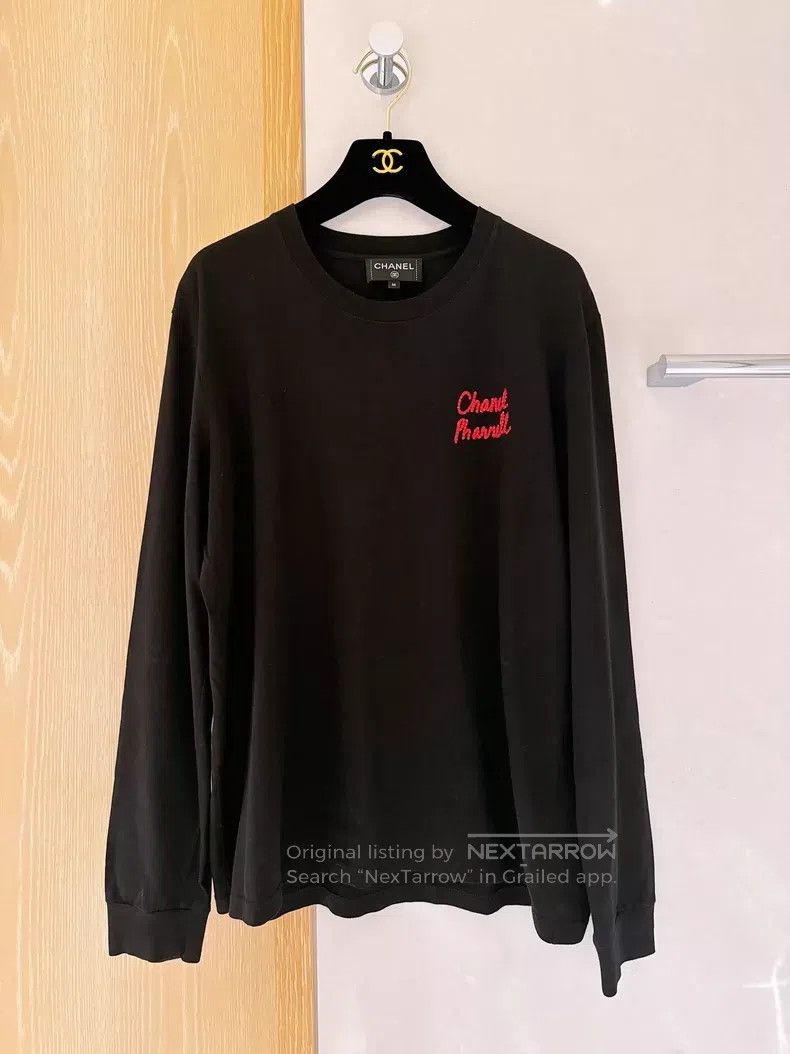 Chanel Chanel Black bead embroidery graffiti long-sleeved sweatsh Size M / US 6-8 / IT 42-44 - 1 Thumbnail