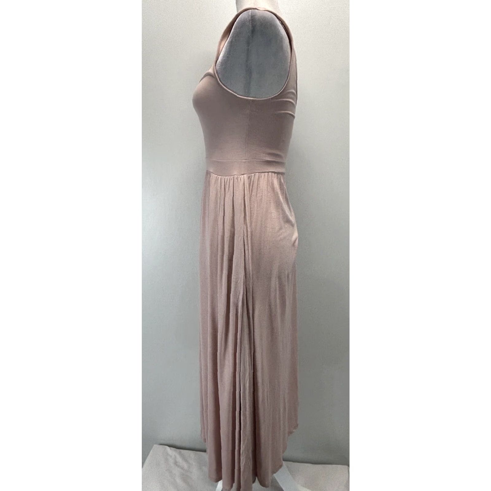 Vintage WILFRED Assonance Tank Midi Dress Women’s Small Pink Sleeveless Pockets Size S / US 4 / IT 40 - 2 Thumbnail