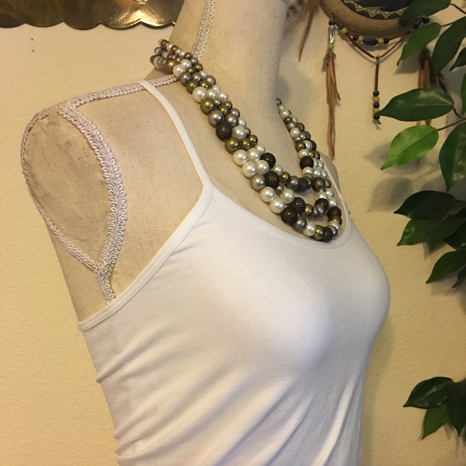 Vintage Vintage layered triple strand beaded necklace Size ONE SIZE - 2 Thumbnail