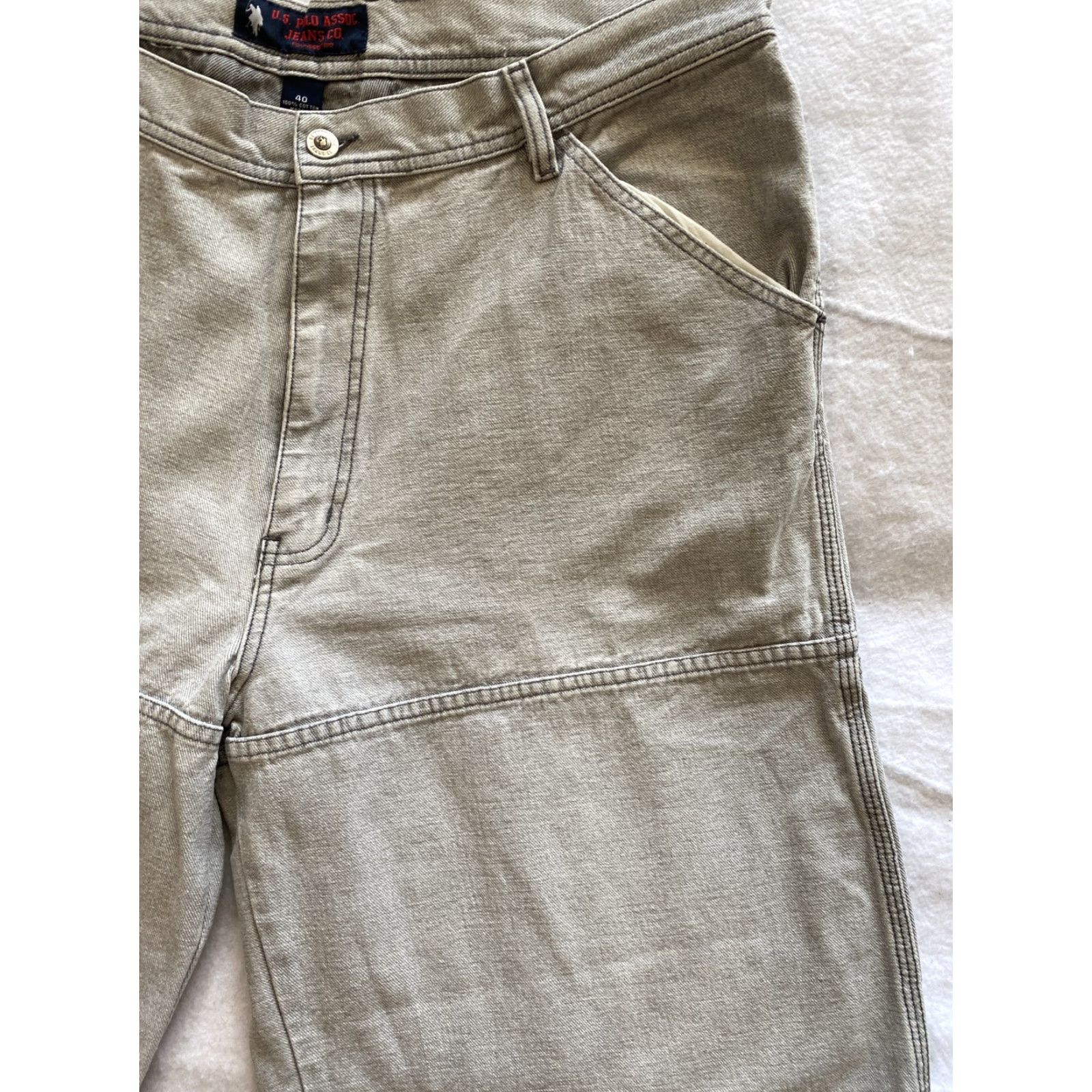 Vintage VINTAGE US Polo Assn. Denim Jeans Baggy Shorts Men’s Size 40 Gray 90s Baggy Hip Hop 90s Mens Short Pants Size US L / EU 52-54 / 3 - 2 Thumbnail