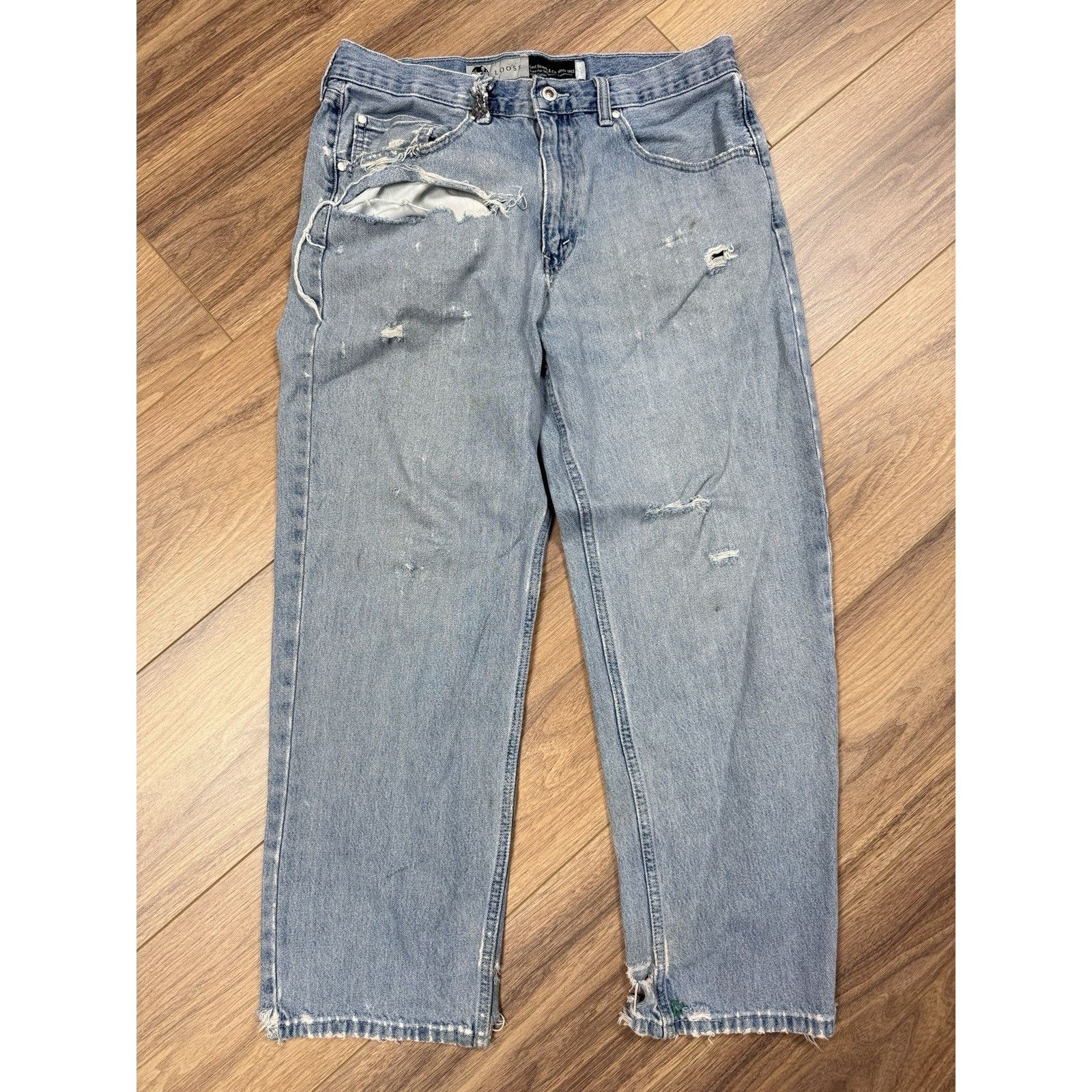 Levi's Vintage Levi Silvertab Loose Jeans Mens 34x30 Y2K Skate Grun Size US 34 / EU 50 - 1 Thumbnail