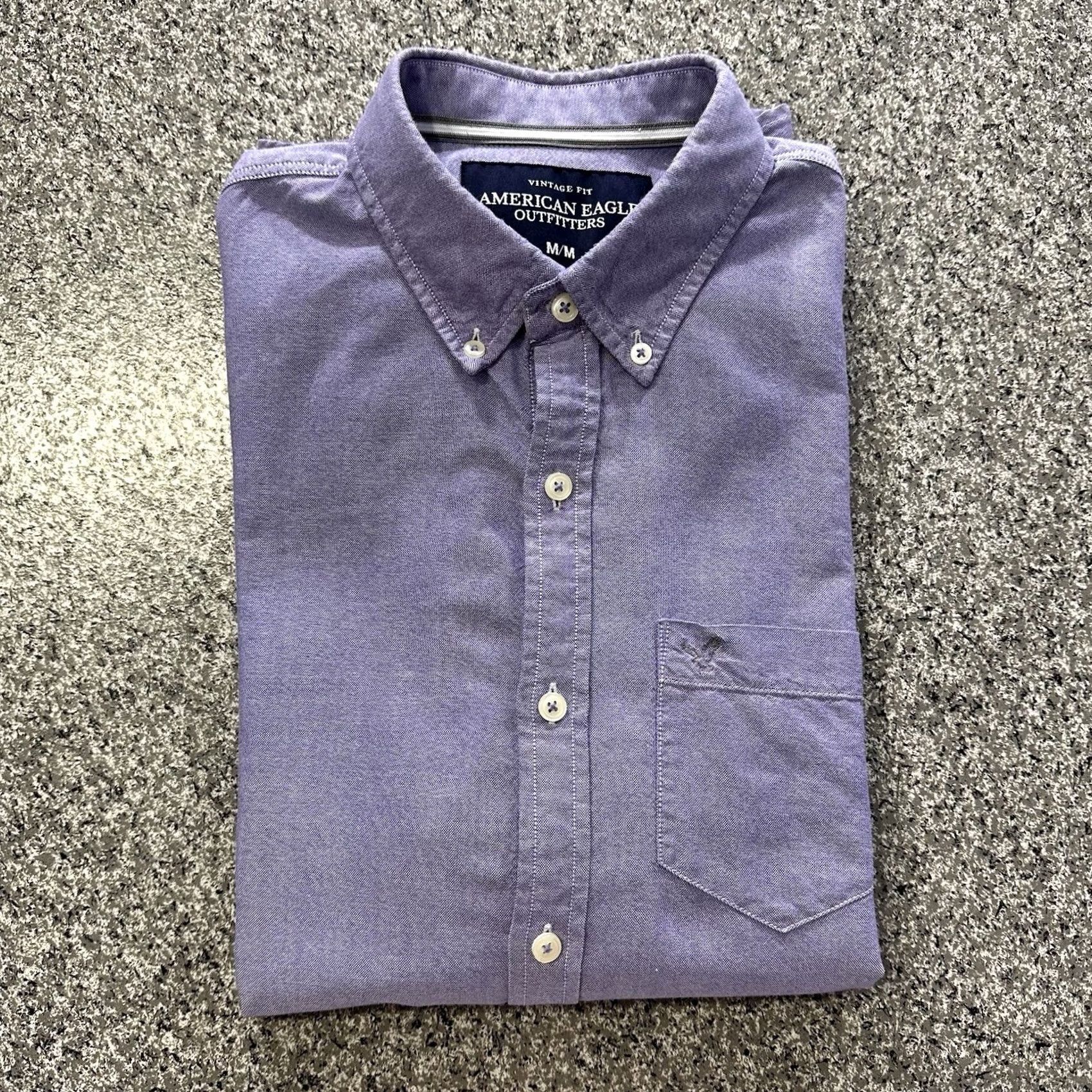 American Eagle Outfitters American Eagle Outfitters Button-Up Shirt Mens M Vintage Purple Long Sleeve Size US M / EU 48-50 / 2 - 2 Thumbnail