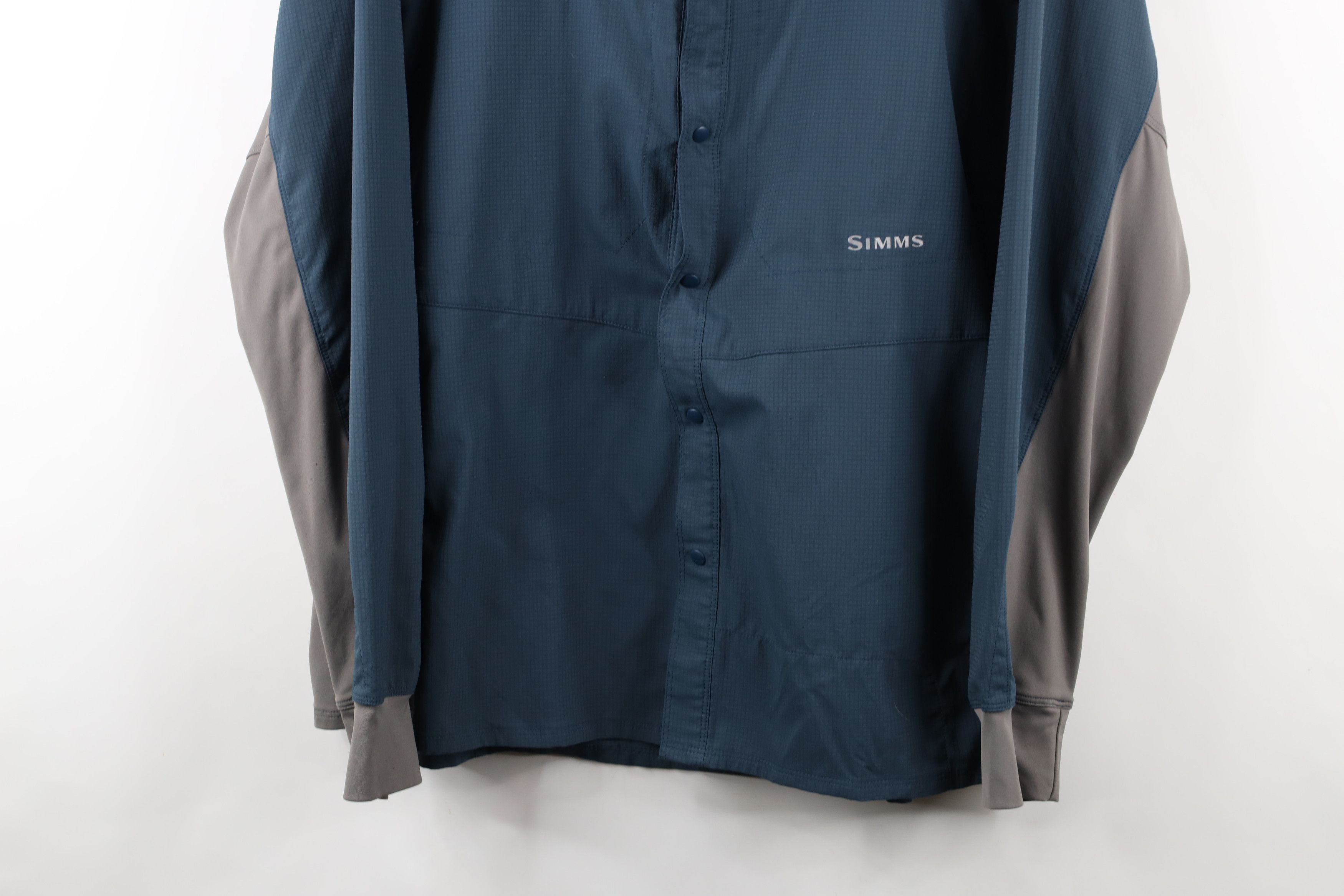 Simms × Vintage Simms Fishing Spell Out Lightweight Tech Knit Button Shirt Size US XL / EU 56 / 4 - 3 Thumbnail