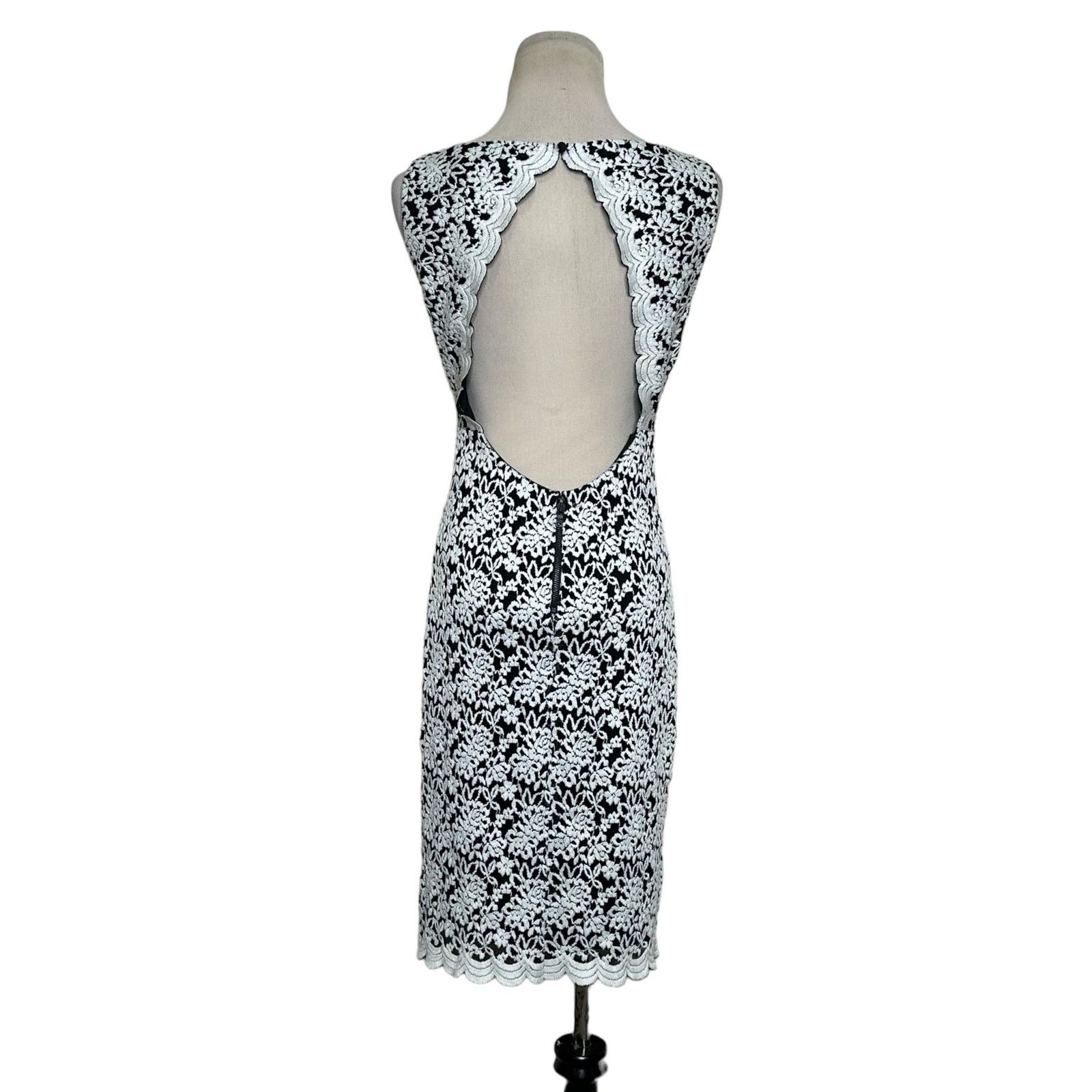 Alice + Olivia Alice + Olivia Lace Floral Open Back Mini Dress Size 4 Size S / US 4 / IT 40 - 11 Thumbnail