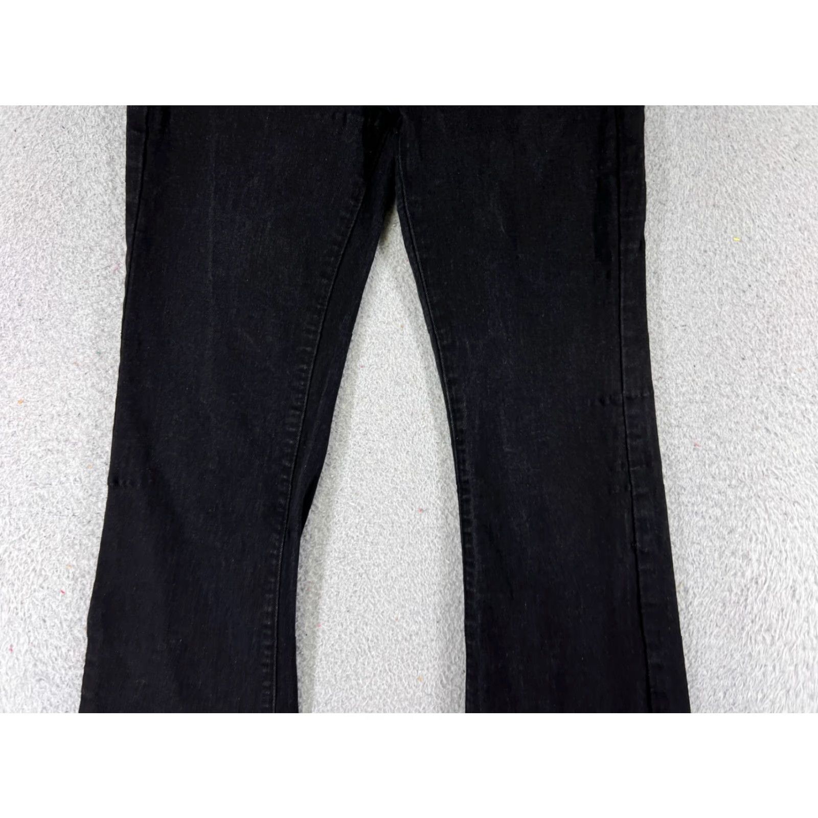 Vintage AMRSPENG Jeans Women 4 Black Flared Mid AMRSPENG 23x28 Denim Distressed Stretch 5-Pocket Regular Vintage No Size 27" / US 4 / IT 40 - 3 Thumbnail