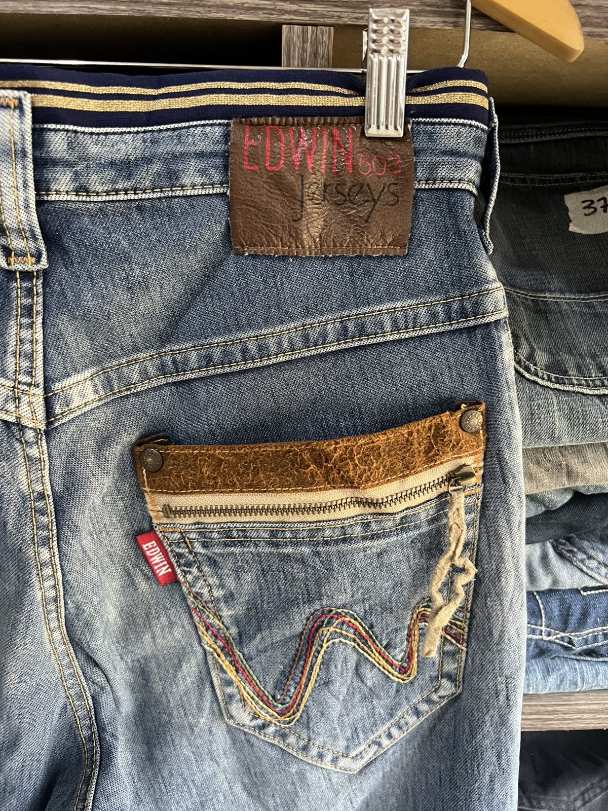 Edwin 🔥Edwin Jersey Distressed Denim Size US 31 - 14 Thumbnail