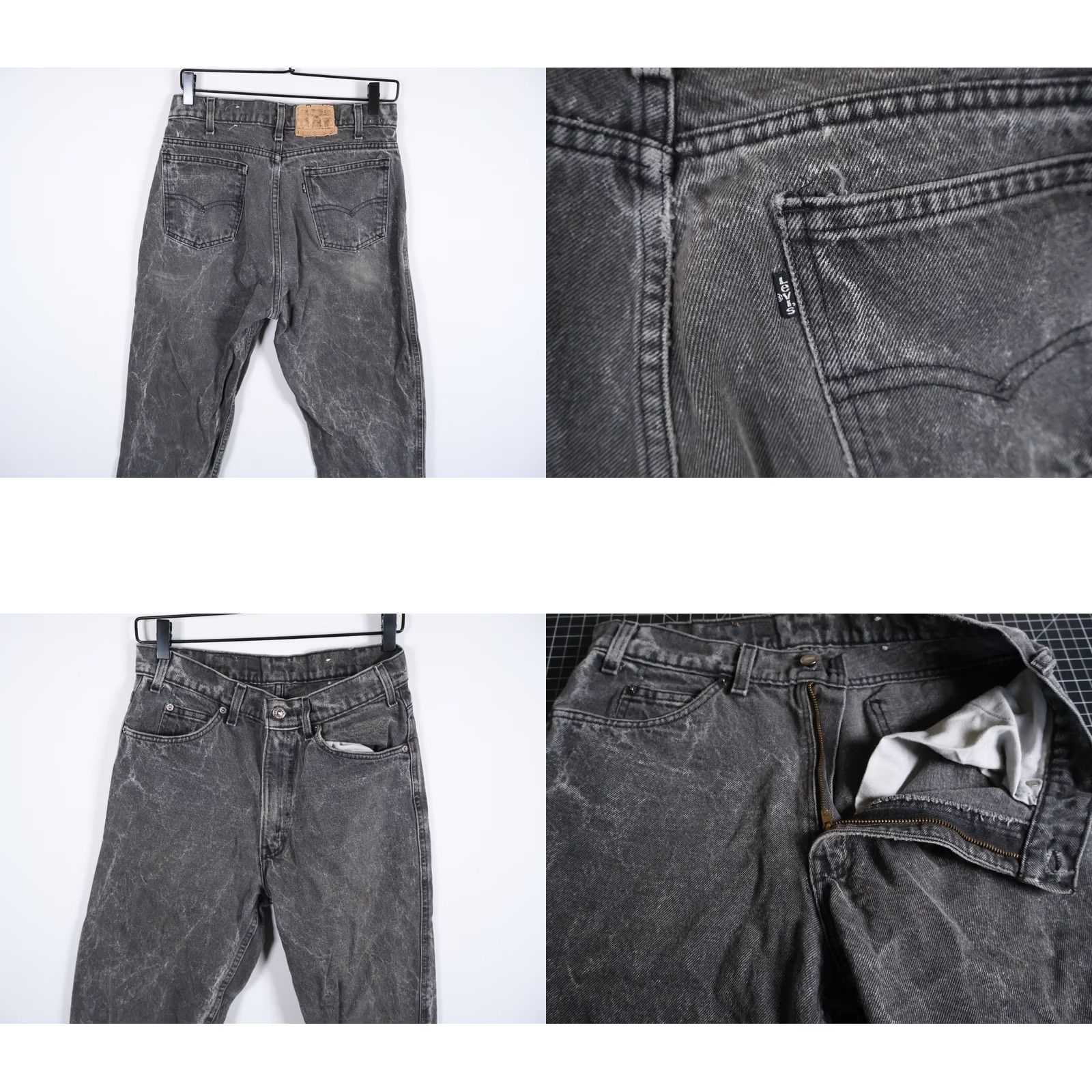Levi's VINTAGE Levi's Jeans 40550 Men 29 x 32 Gray Acid Wash Tapered Leg 90s Grunge Retro VTG Mens Jeans Size US 29 - 9 Thumbnail
