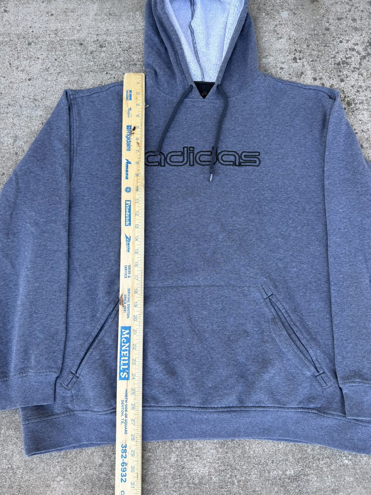 Adidas y2k adidas hoodie grey embroidered logo Size US L / EU 52-54 / 3 - 7 Thumbnail