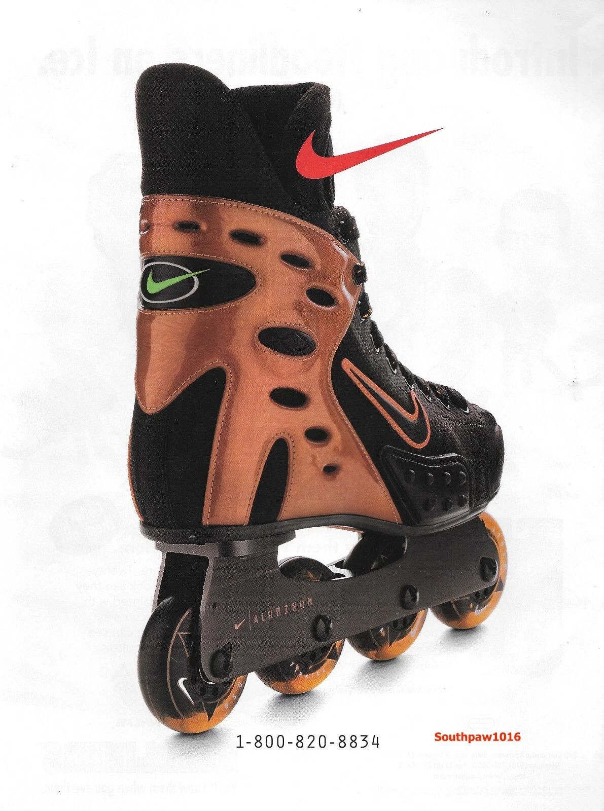 Nike 1990s Nike Zoom Air Agitate Vintage Rollerblade InLine Skate Size US 7 / EU 40 - 3 Thumbnail