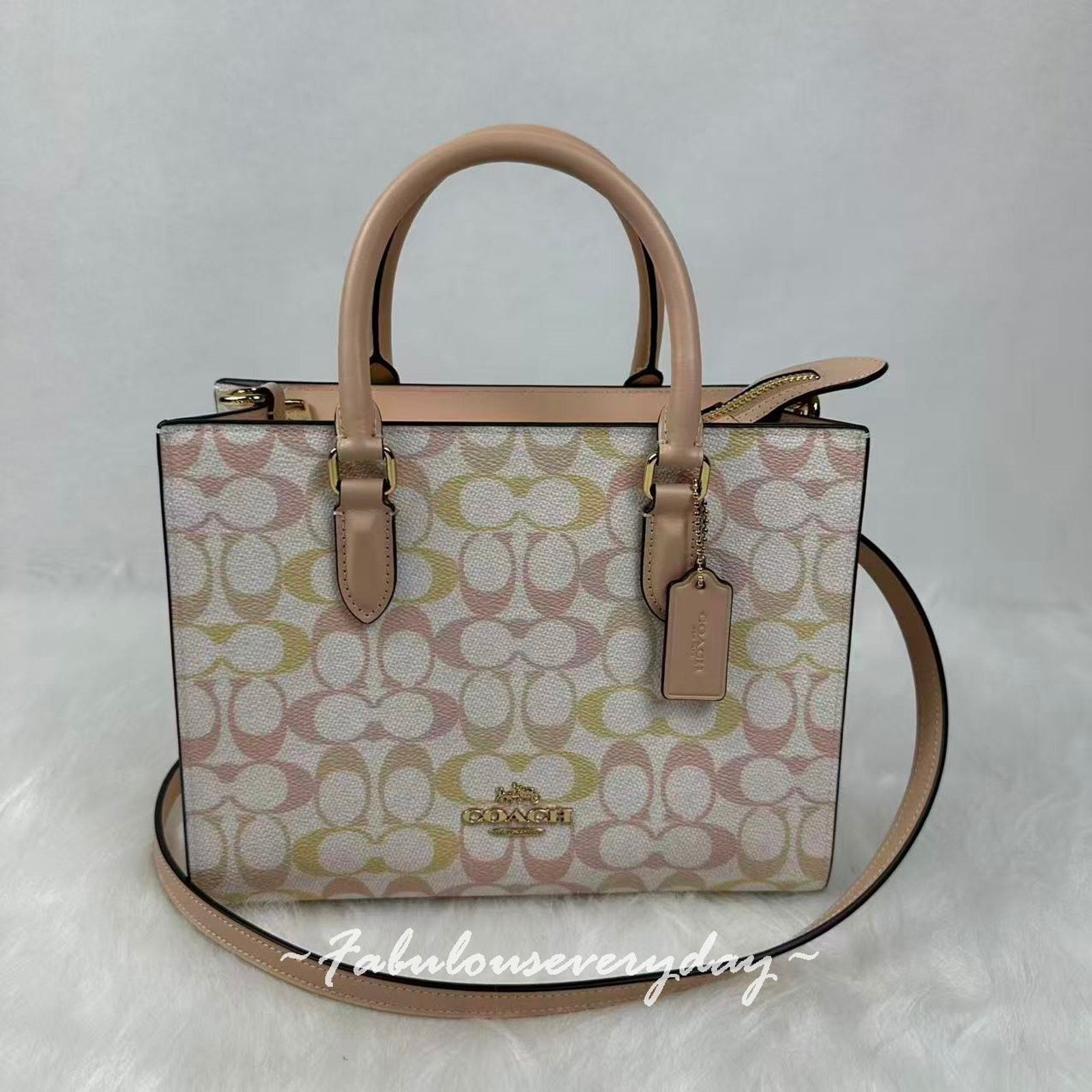 Coach Coach Maggie Small Tote Bag Crossbody Sig Canvas Chalk CDZ08 Size ONE SIZE - 1 Thumbnail