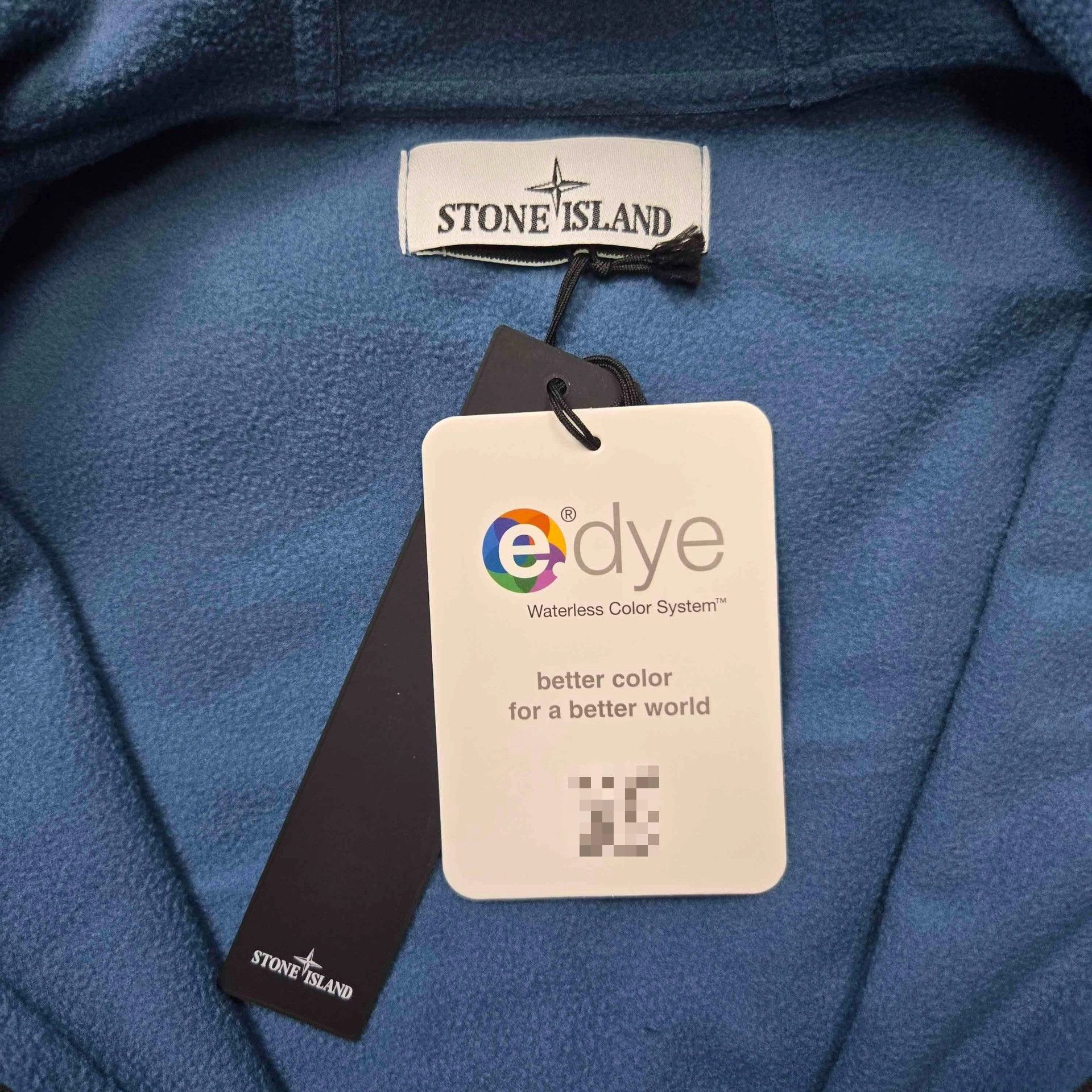 stone island soft shell zip jacket in sky blue